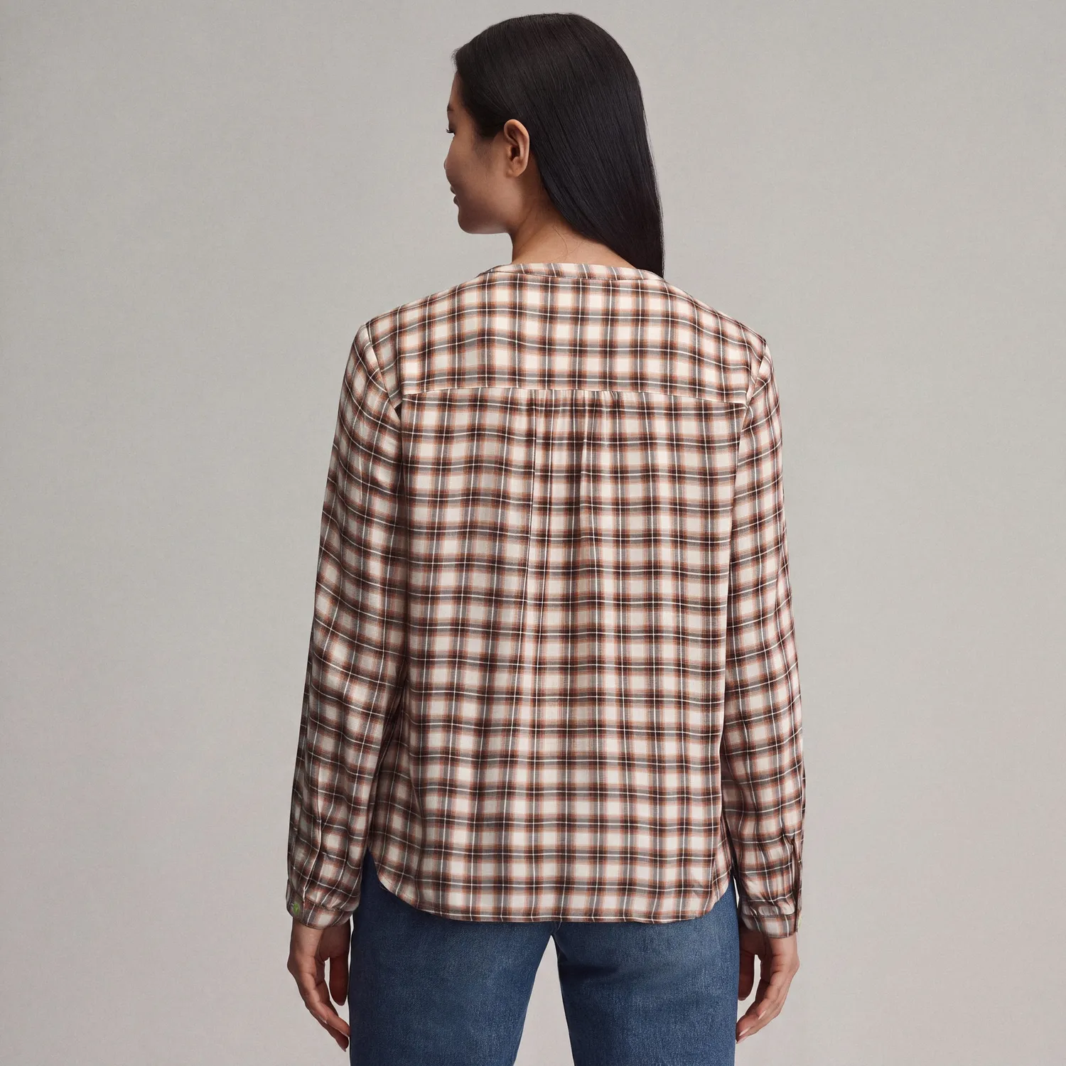 Eddie Bauer Drapey camasa dama carouri Blush