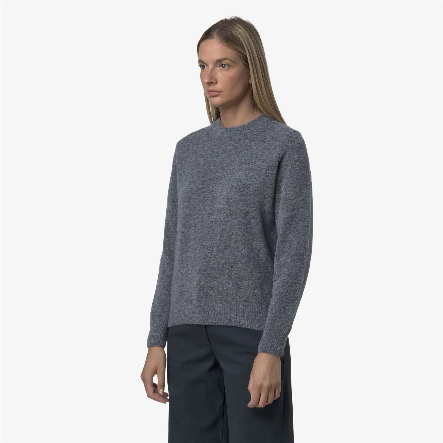 K-Way Clarisse Wool Stretch pulover dama Blue Wild Mix