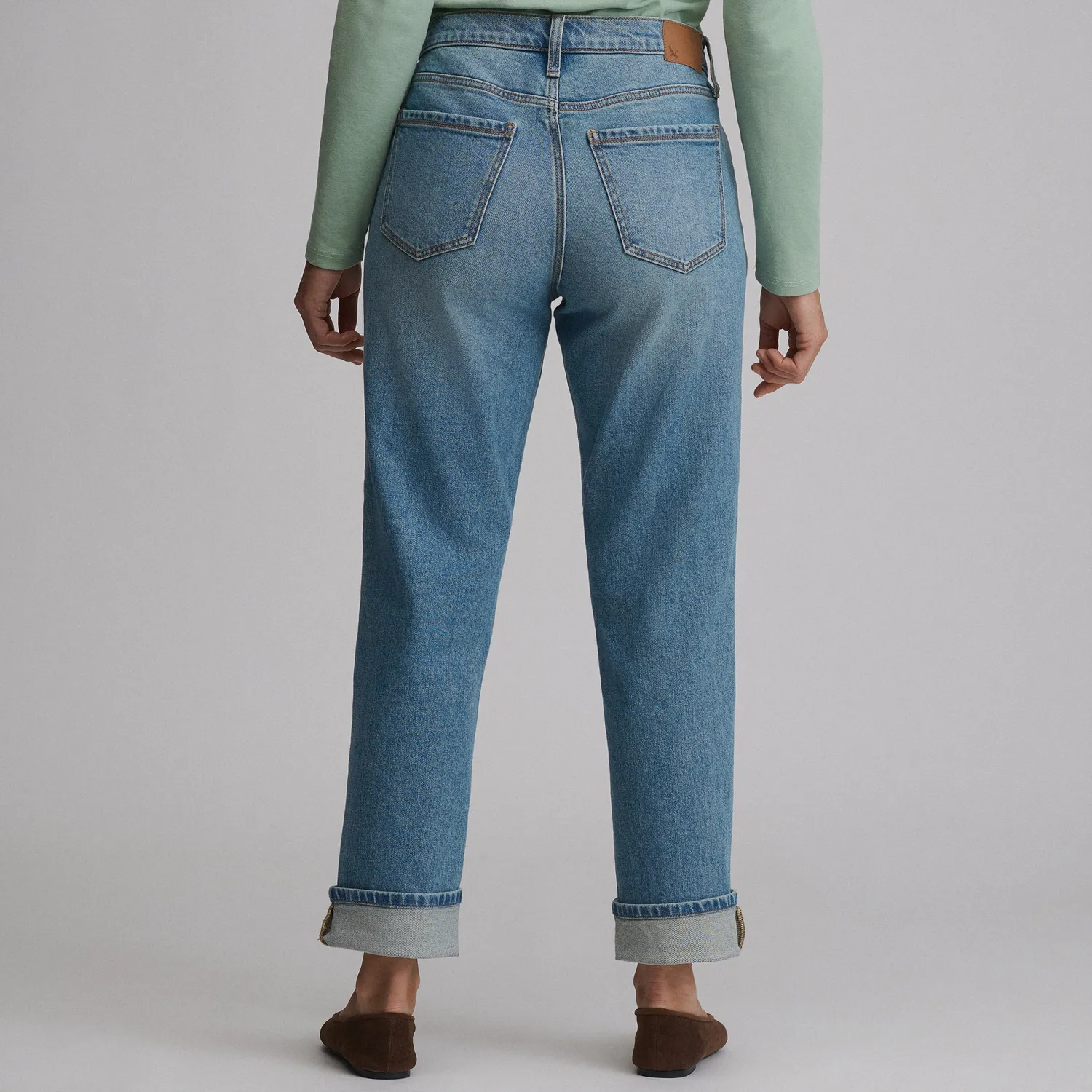 Eddie Bauer Iconic 90's Boyfriend blugi dama Indigo Blue relaxati