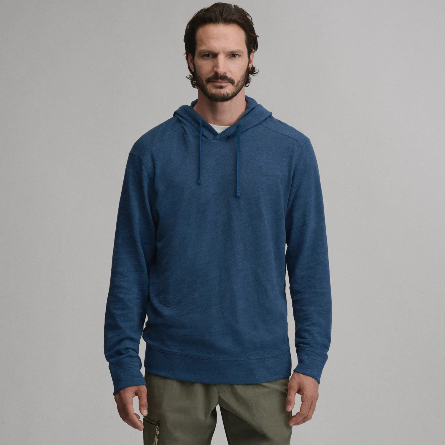 Eddie Bauer Slub Hoodie hanorac bumbac Azure