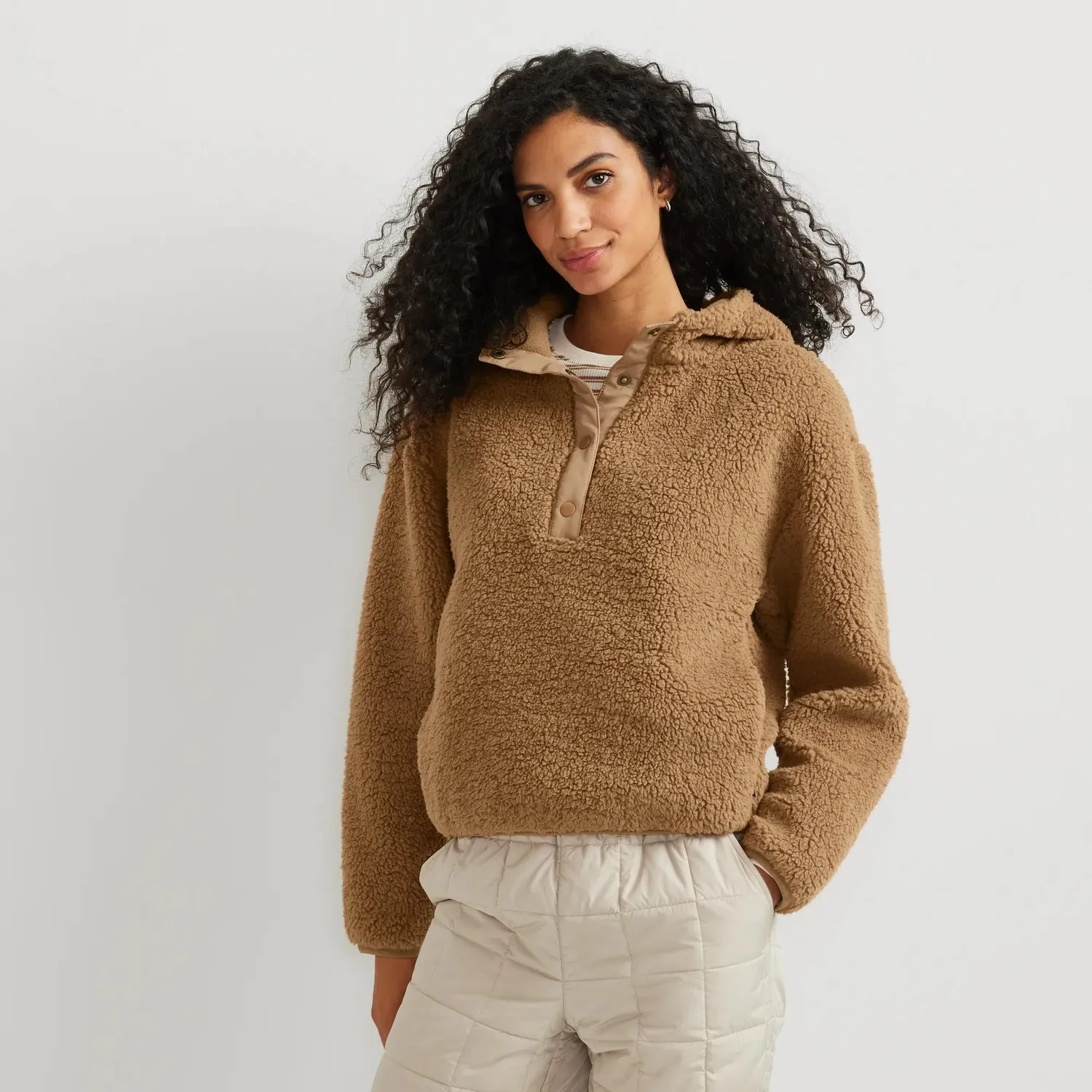Eddie Bauer Chill Out Fleece Hoodie hanorac Berry călduros
