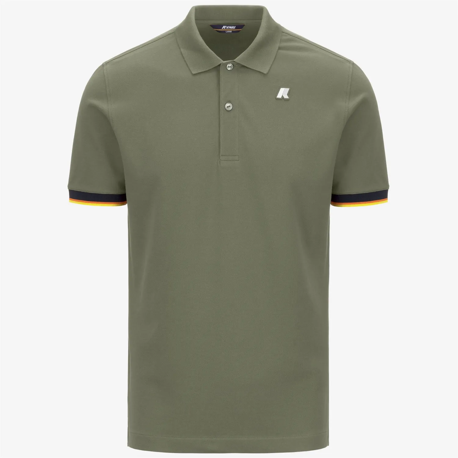 K-Way Vincent Pique Slim polo verde bumbac elastic