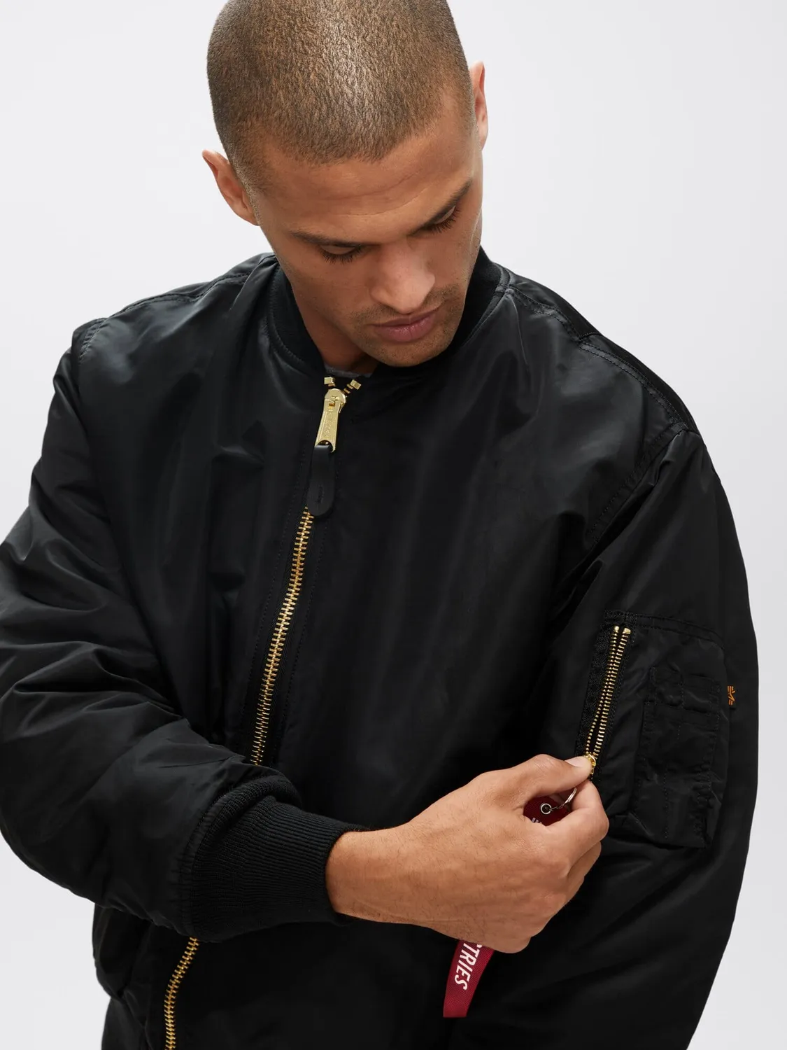 Alpha Industries MA-1 Blood Chit geaca bomber neagra nylon