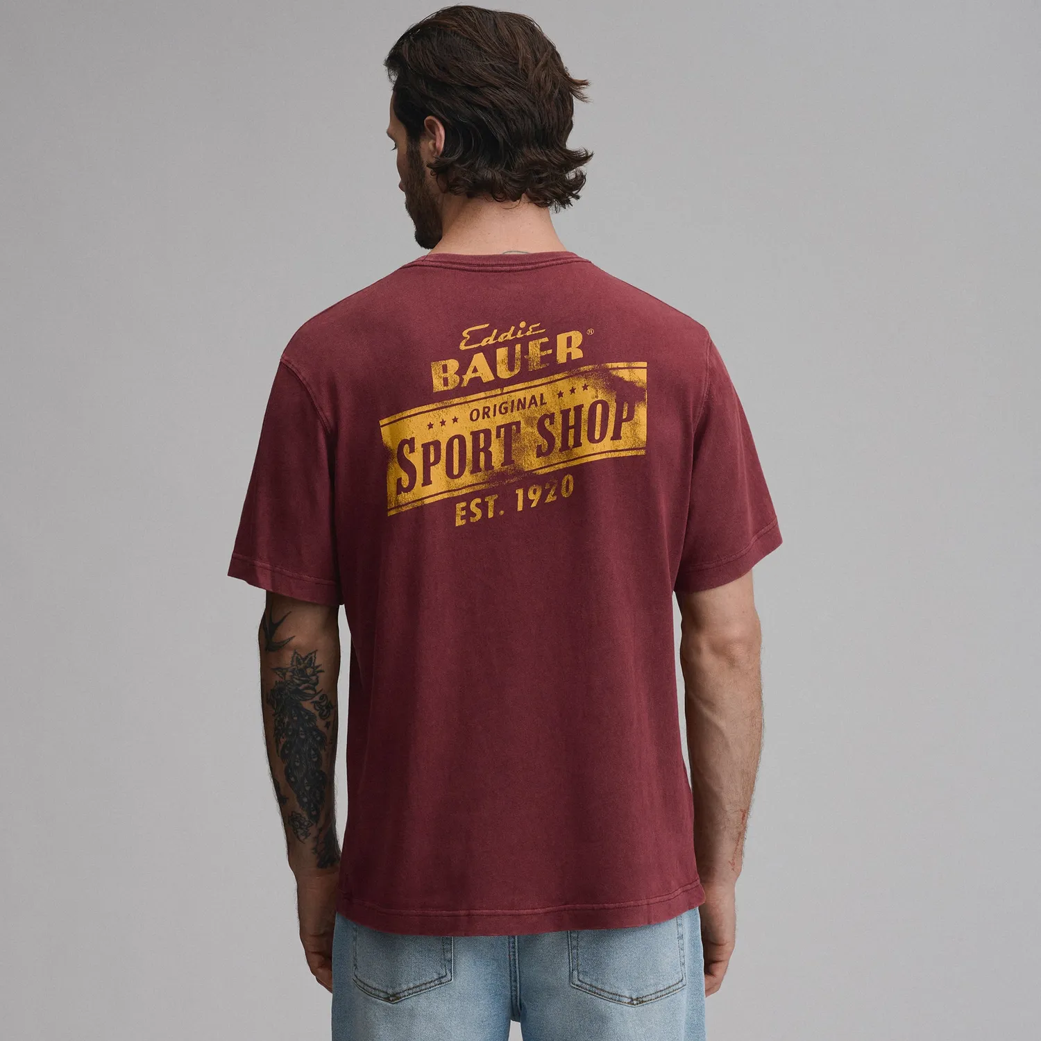 Eddie Bauer EB Sport Shop tricou barbati Dk Lava bumbac