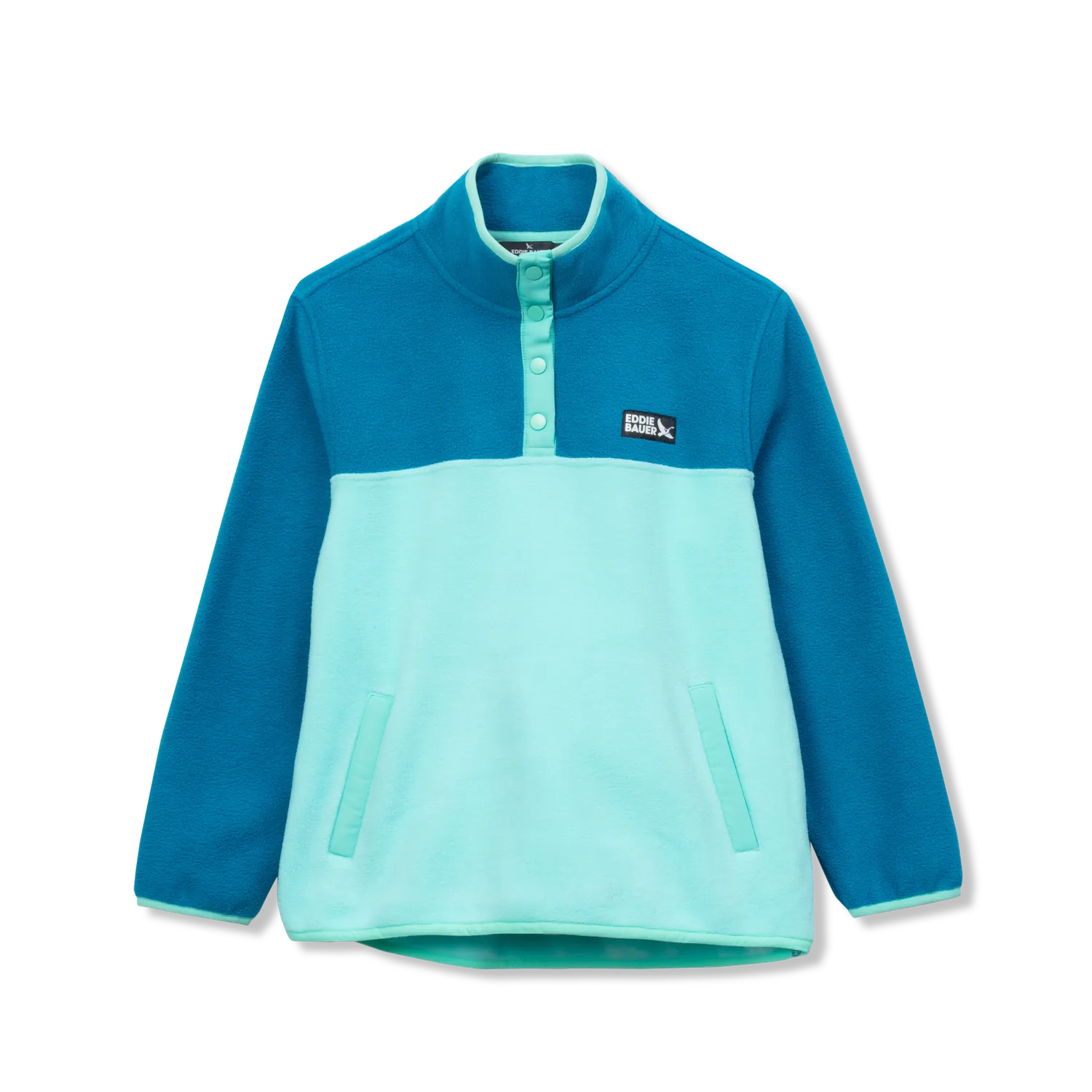 Eddie Bauer Quest Fleece Snap Neck pulover Carnation moale