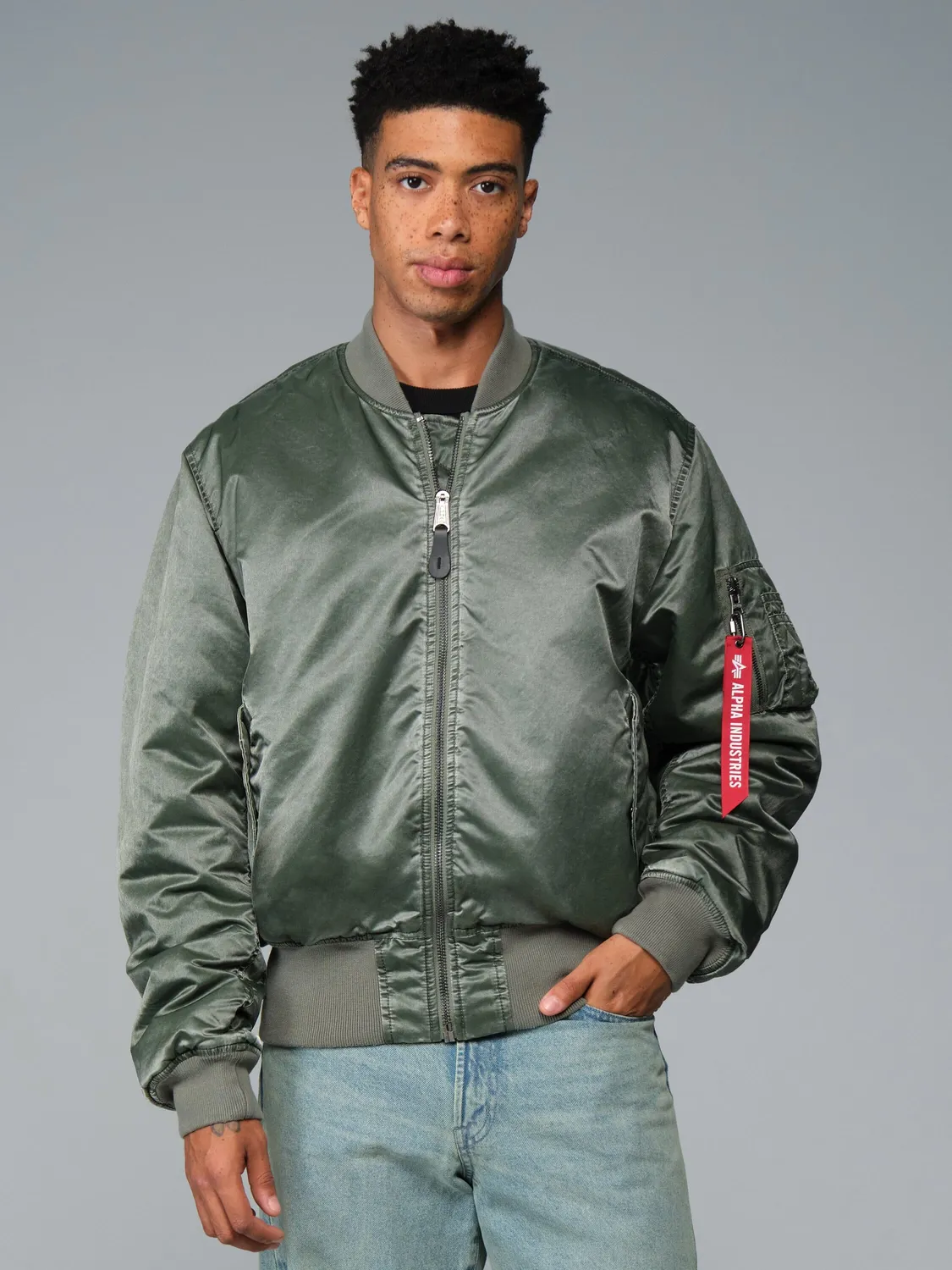 Alpha Industries MA-1 Battlewash geaca bomber negru nailon
