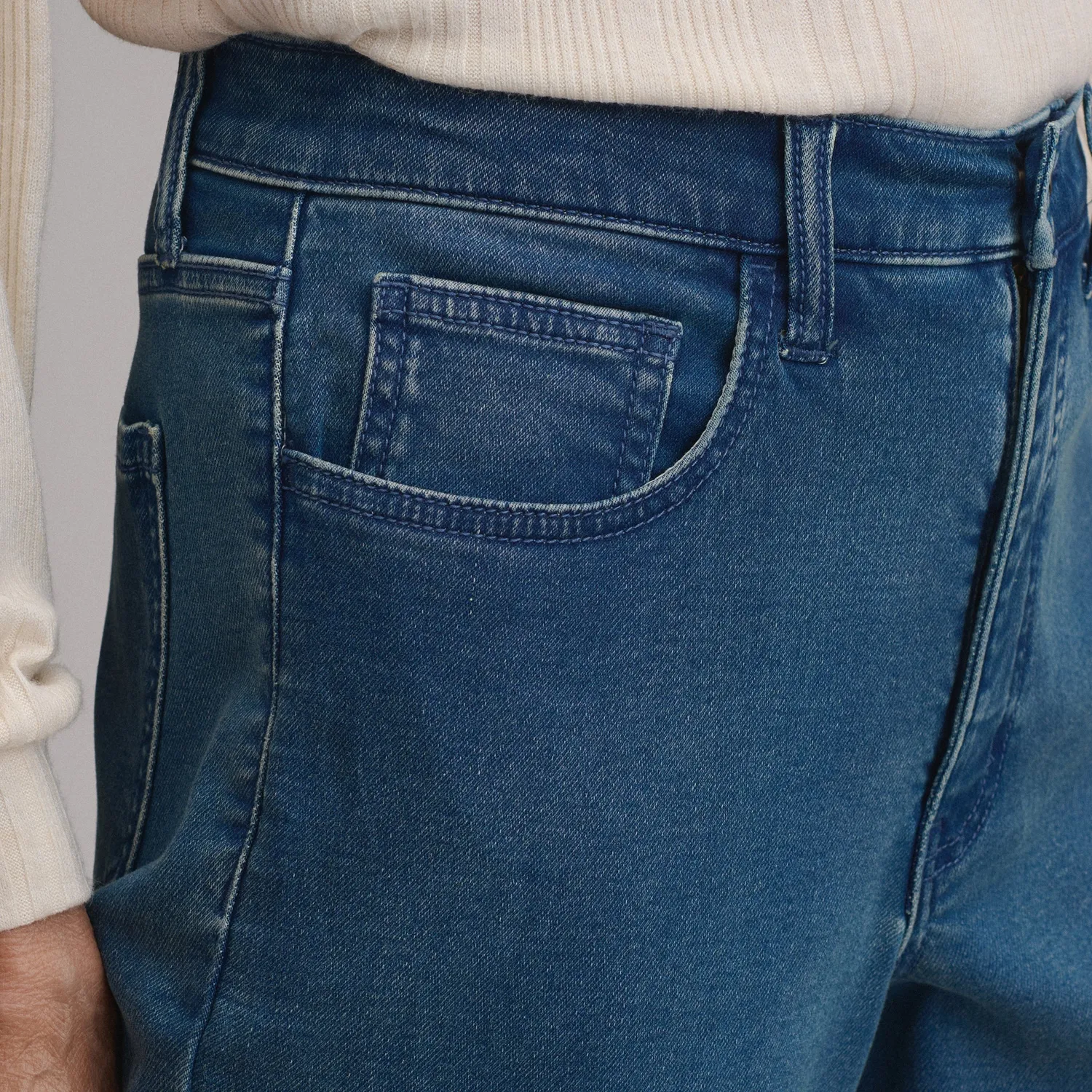 Eddie Bauer Wide-Leg blugi denim talie inalta