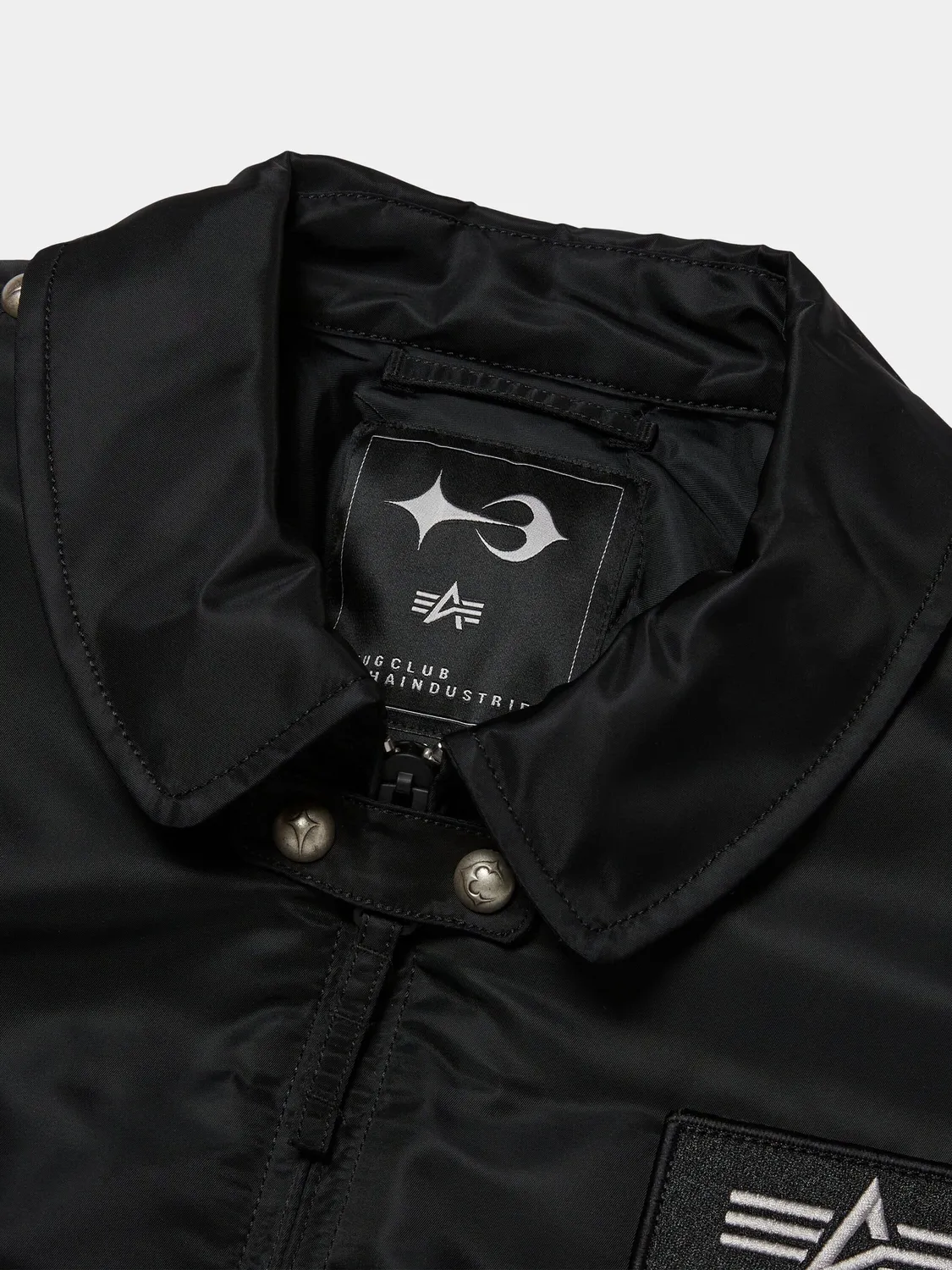 Thug Club x Alpha CWU 45/P geaca bomber negru nituri
