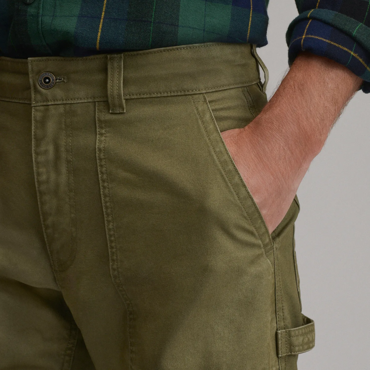 Pantaloni Eddie Bauer Canvas Carpenter maro munca