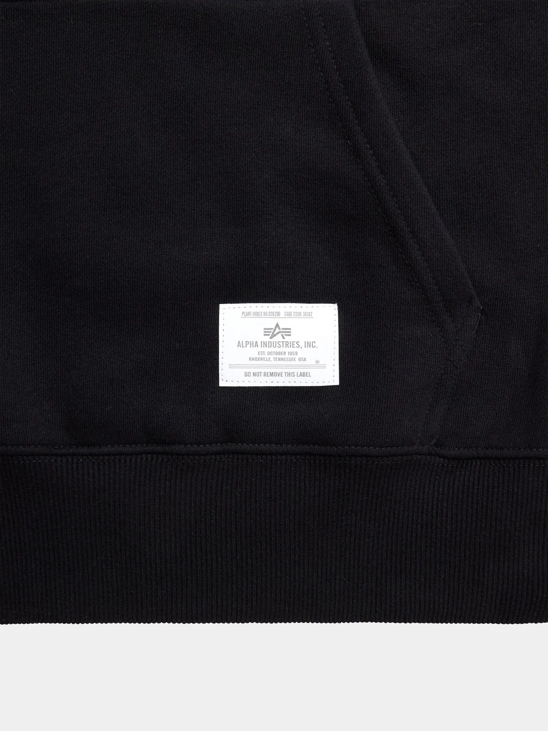 Alpha Industries Essential hanorac negru bumbac unisex