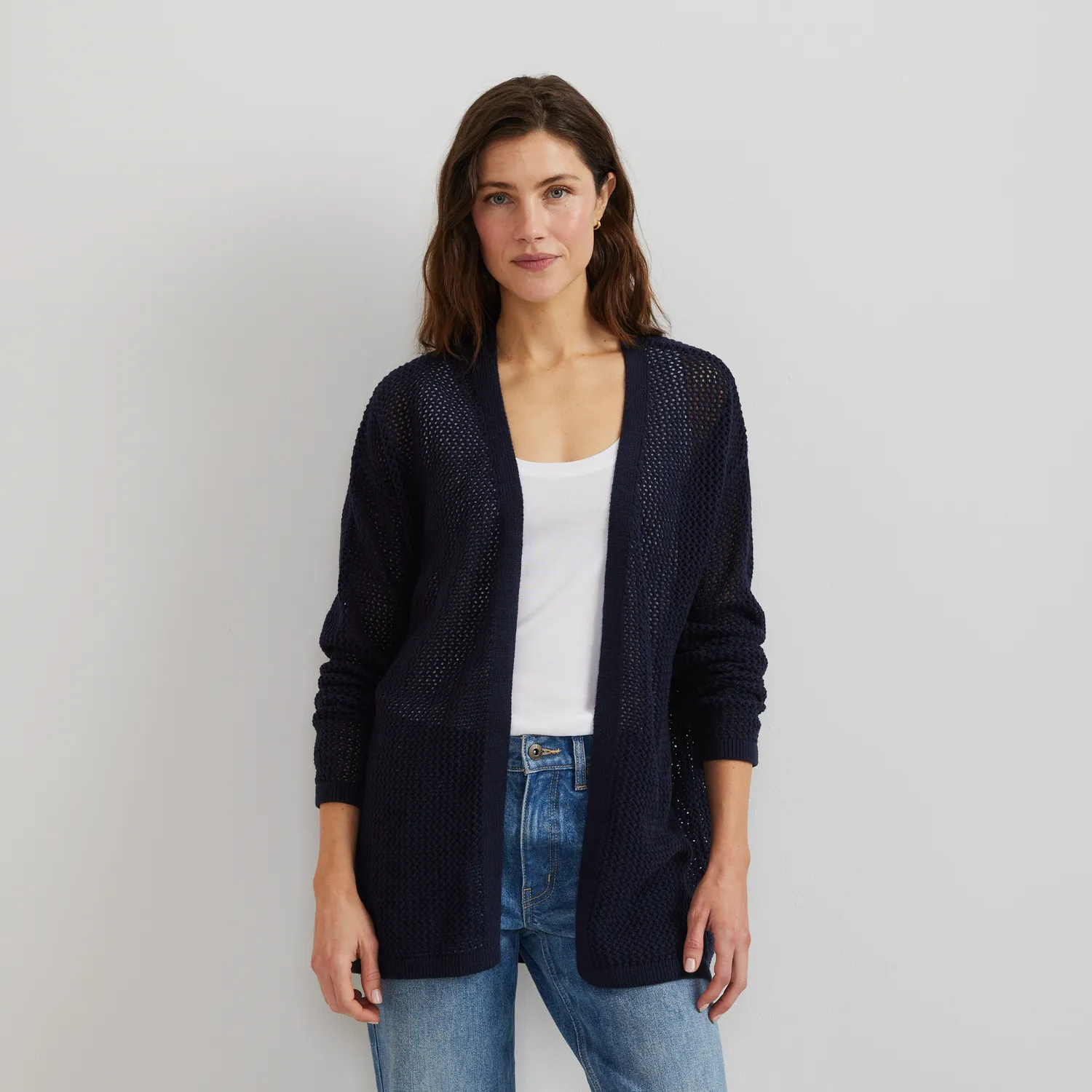 Eddie Bauer Open-Front Cardigan damă Sage călduros