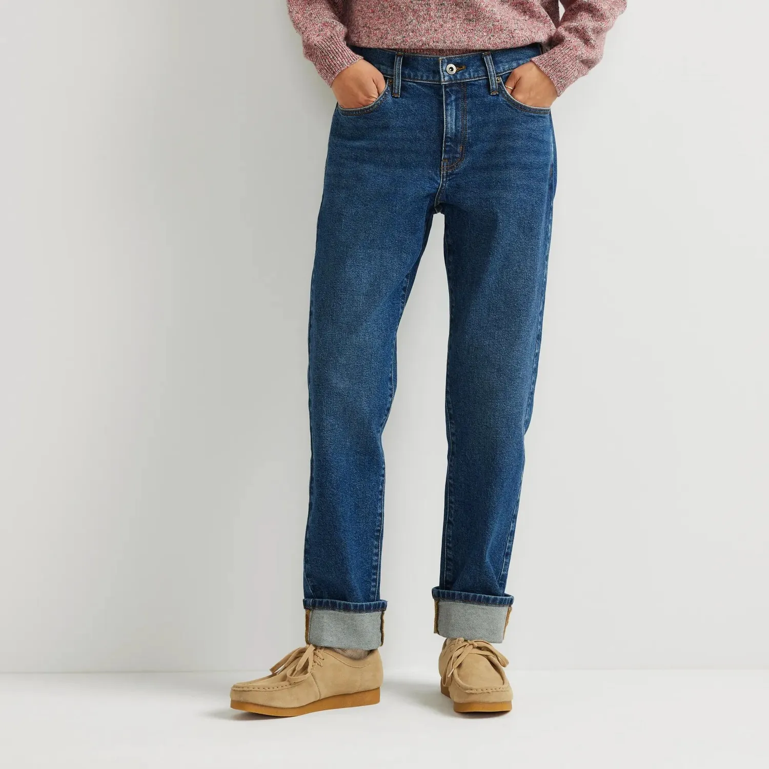 Eddie Bauer Authentic 90s Boyfriend blugi Indigo Blue croi relaxat