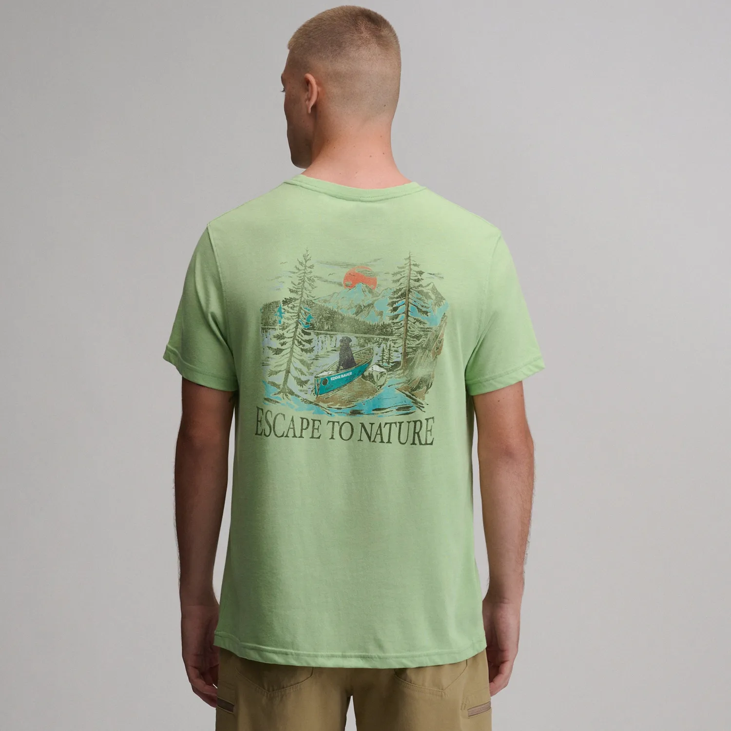 Eddie Bauer Escape To Nature tricou barbati verde