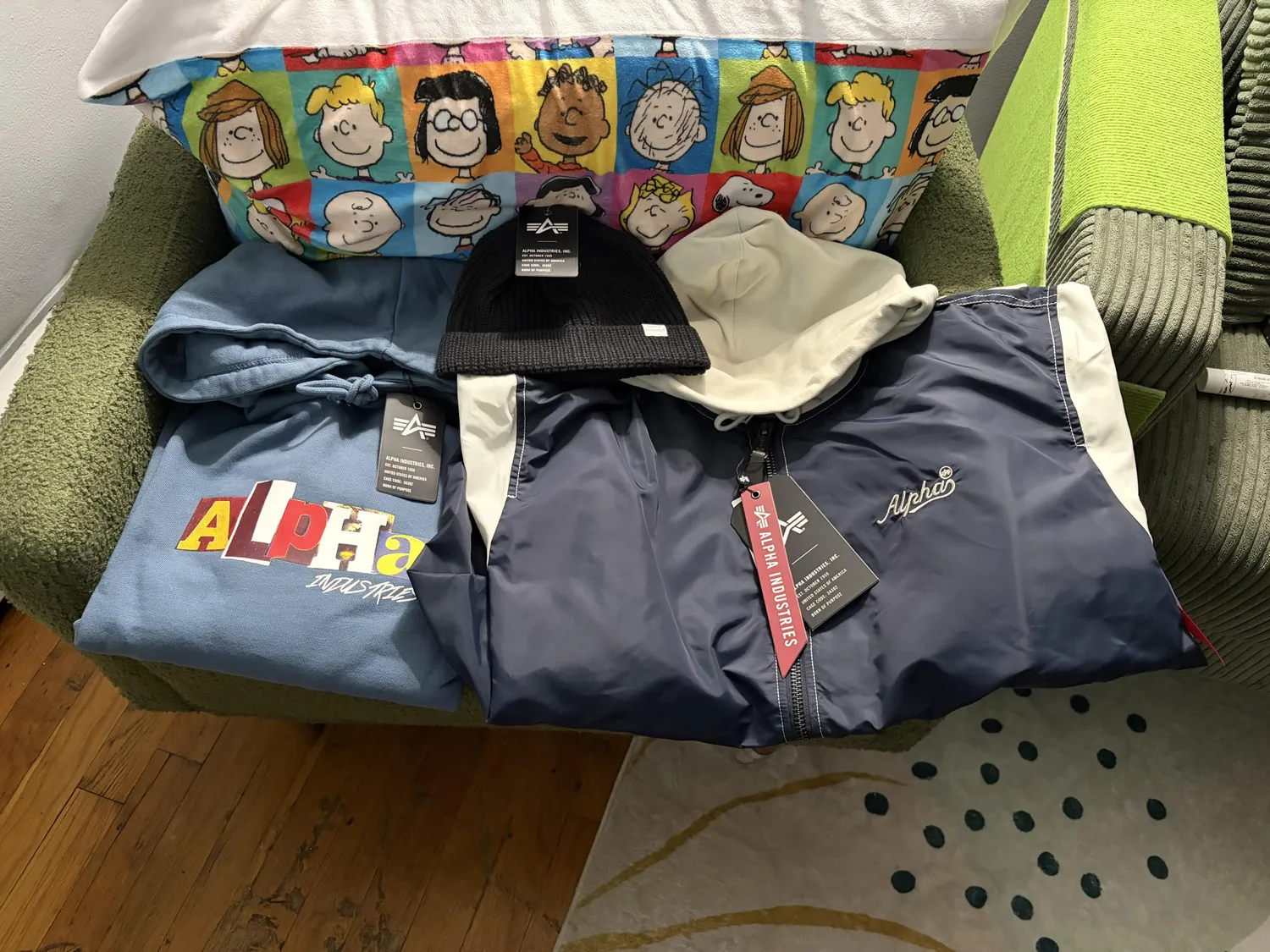 Alpha Industries L-2B Relaxed Varsity geacă replica blue ușoară