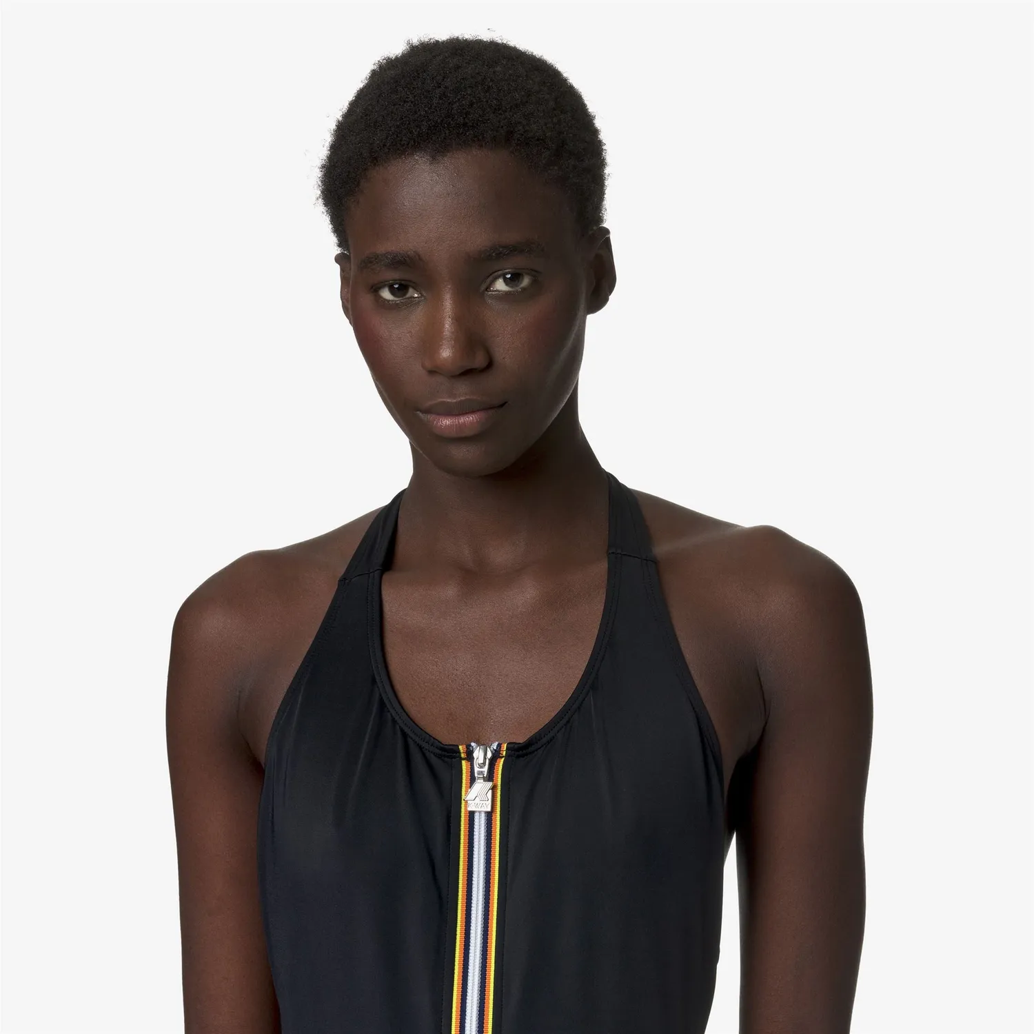 K-Way Sylvie Beach costum de baie negru cu fermoar