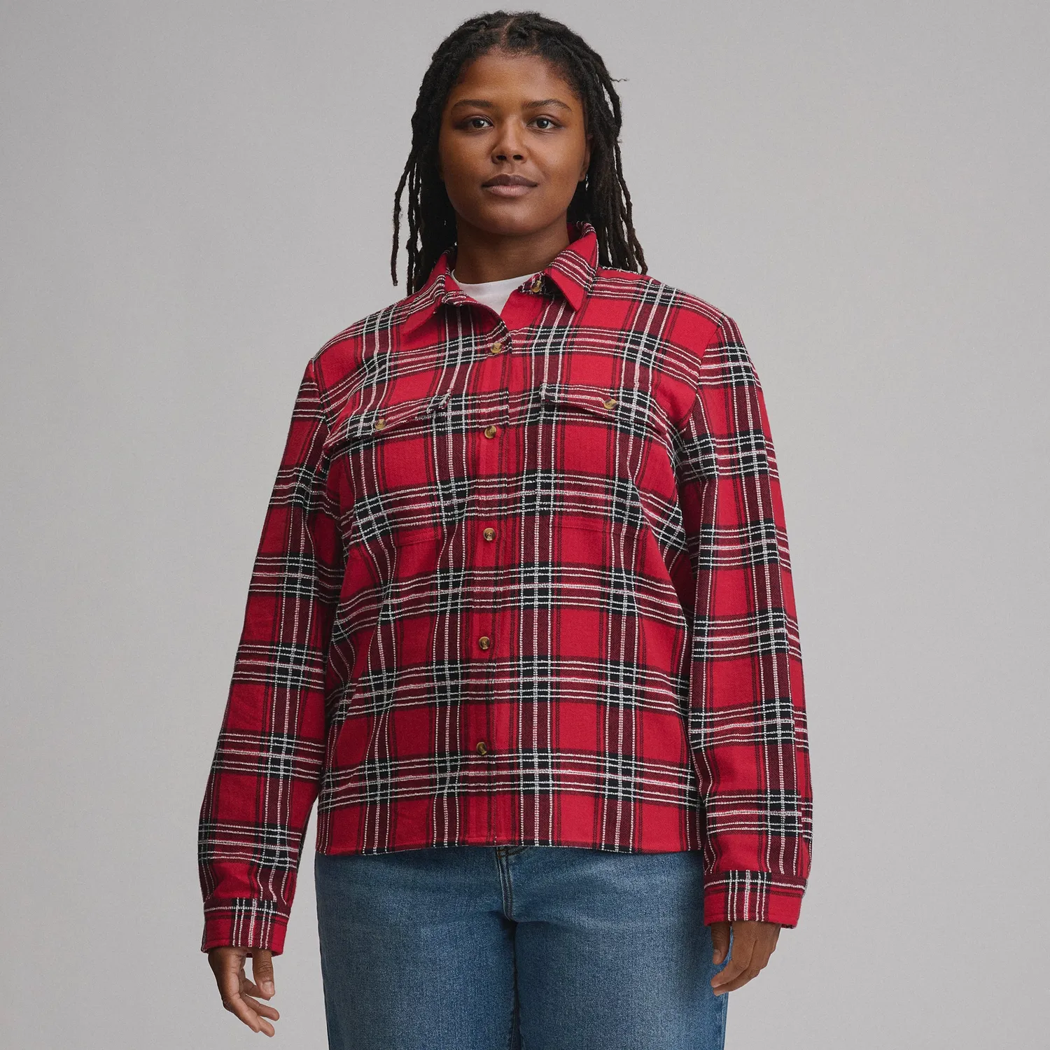 Eddie Bauer Heritage Soft Classic Novelty Flannel camasa Cardinal