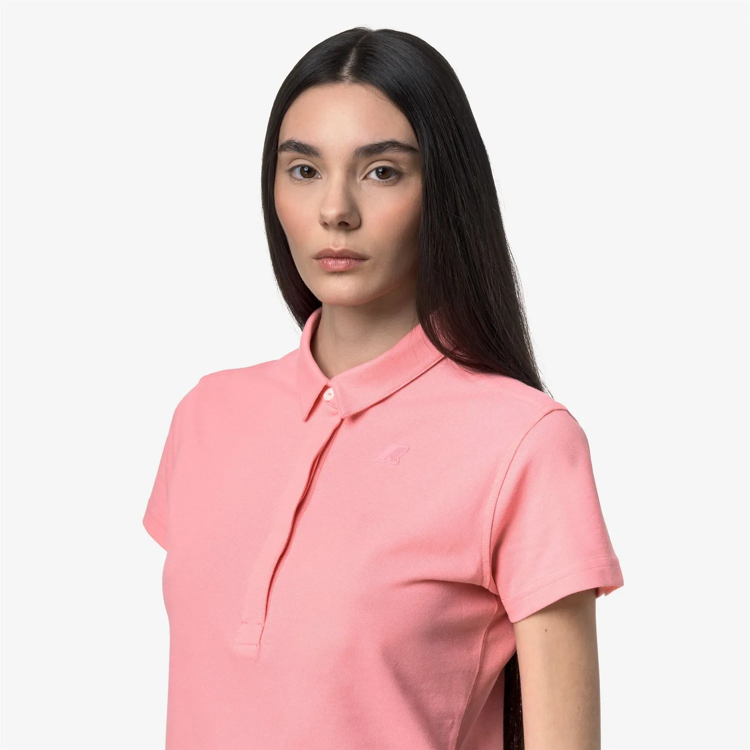 K-Way Amedea Pique Slim polo bumbac roz damă