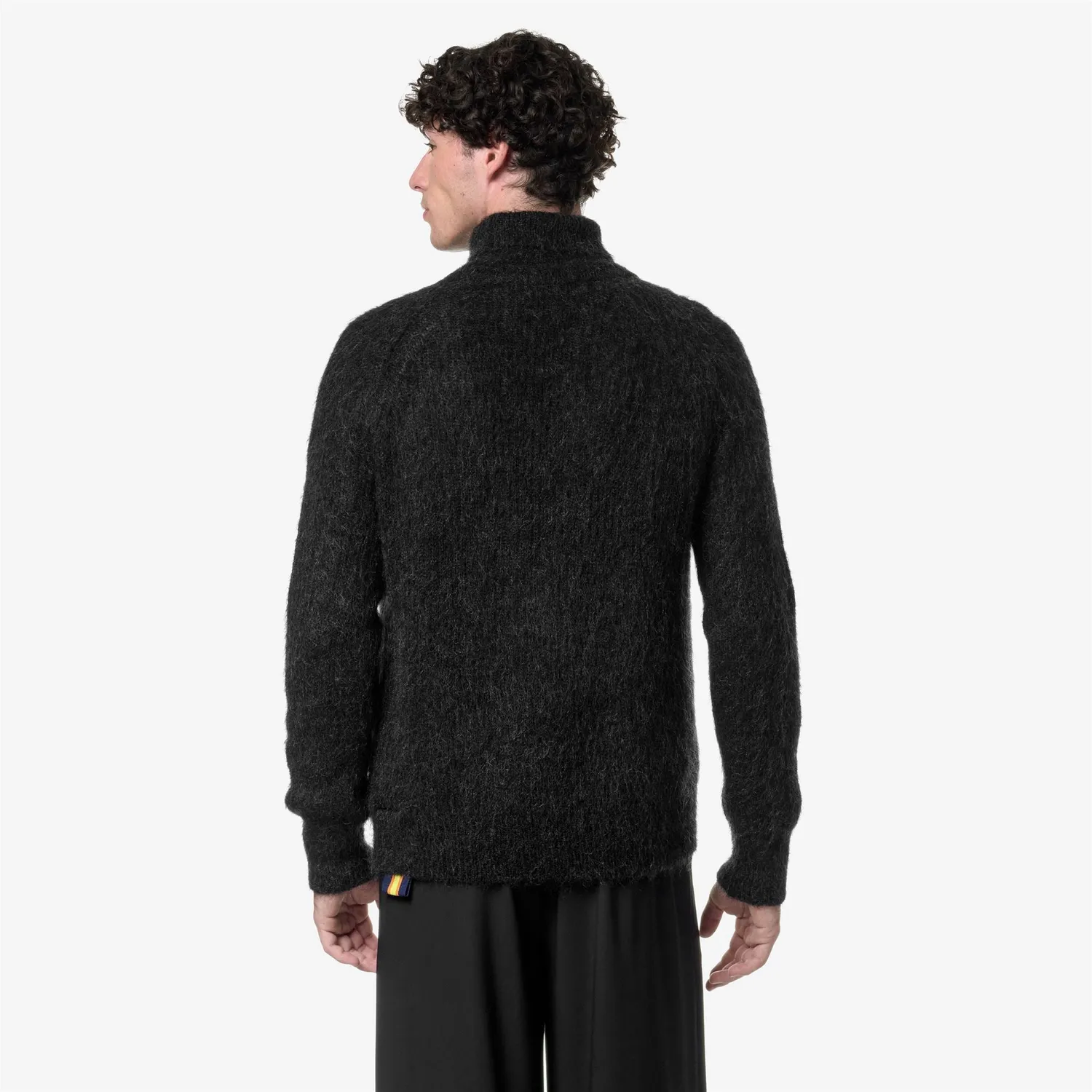 K-Way Bereny pulover negru mohair barbati