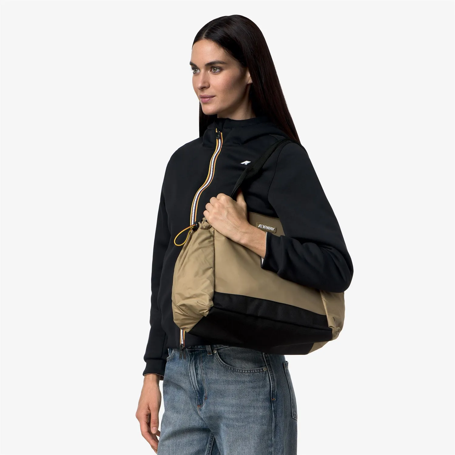K-Way Aisy geanta tote bej impermeabila
