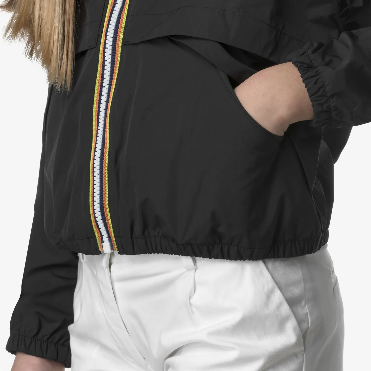 K-Way Aubette Memory Touch geaca fete neagra scurta
