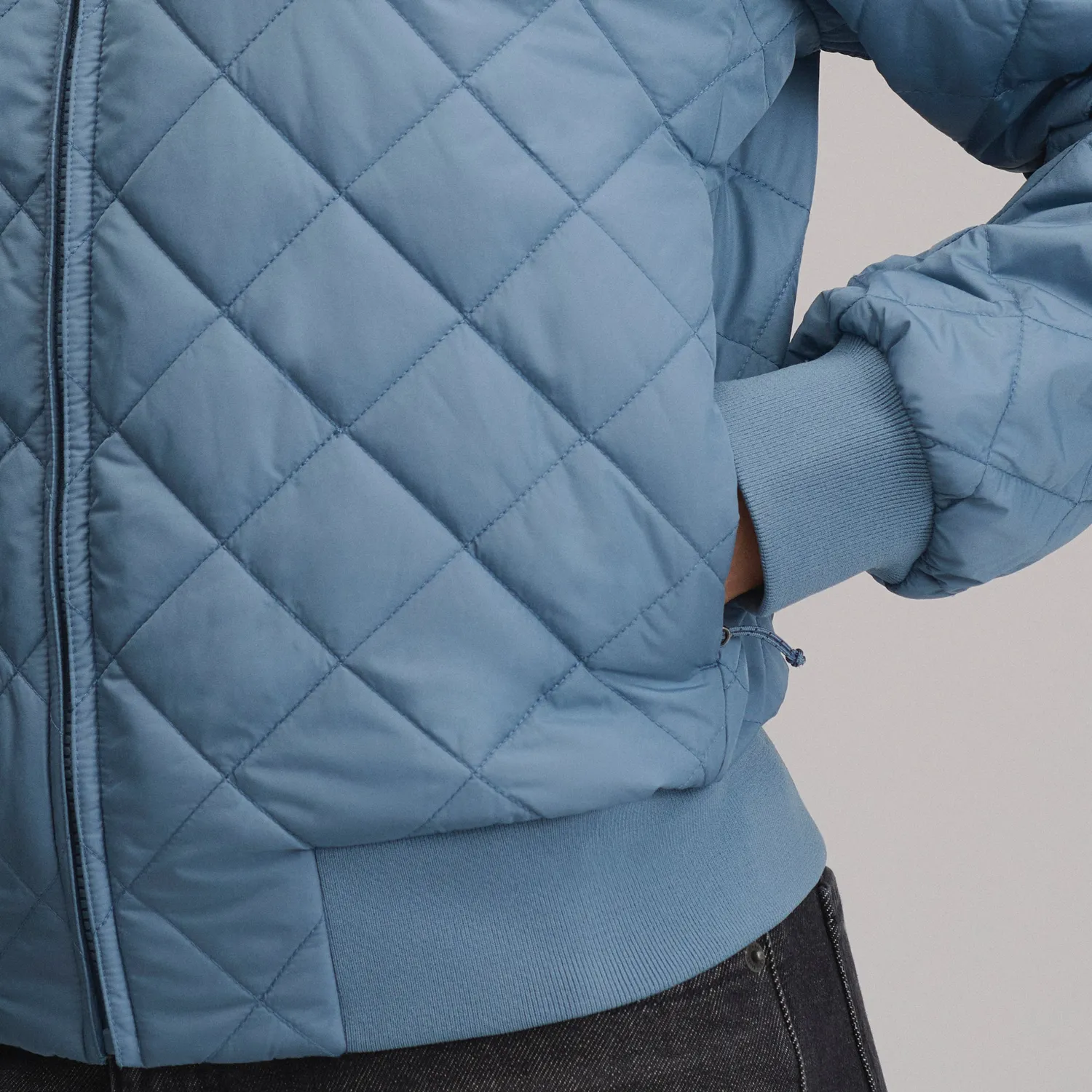 Eddie Bauer Quilted Bomber geaca dama Black