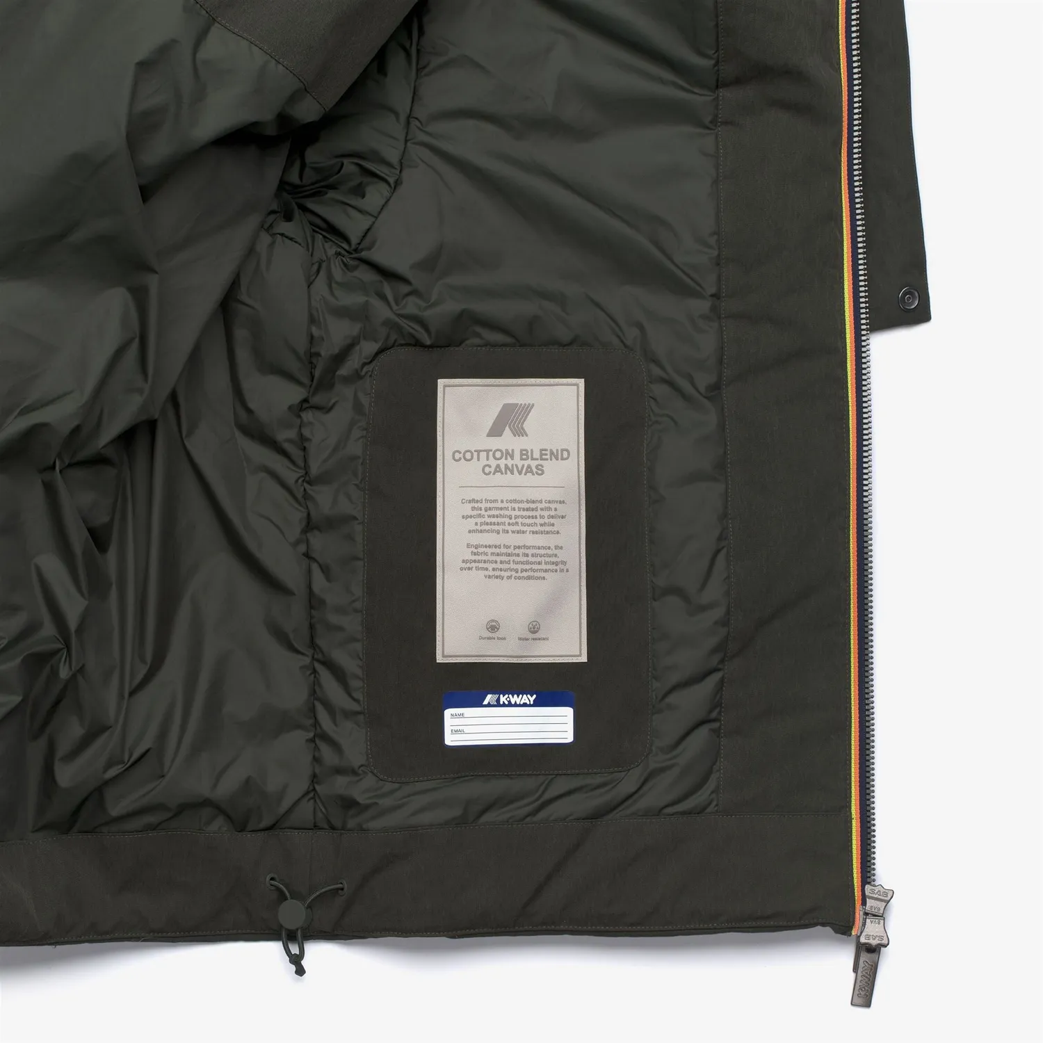 K-Way Guillermo Cotton Feel parka barbati verde calduros
