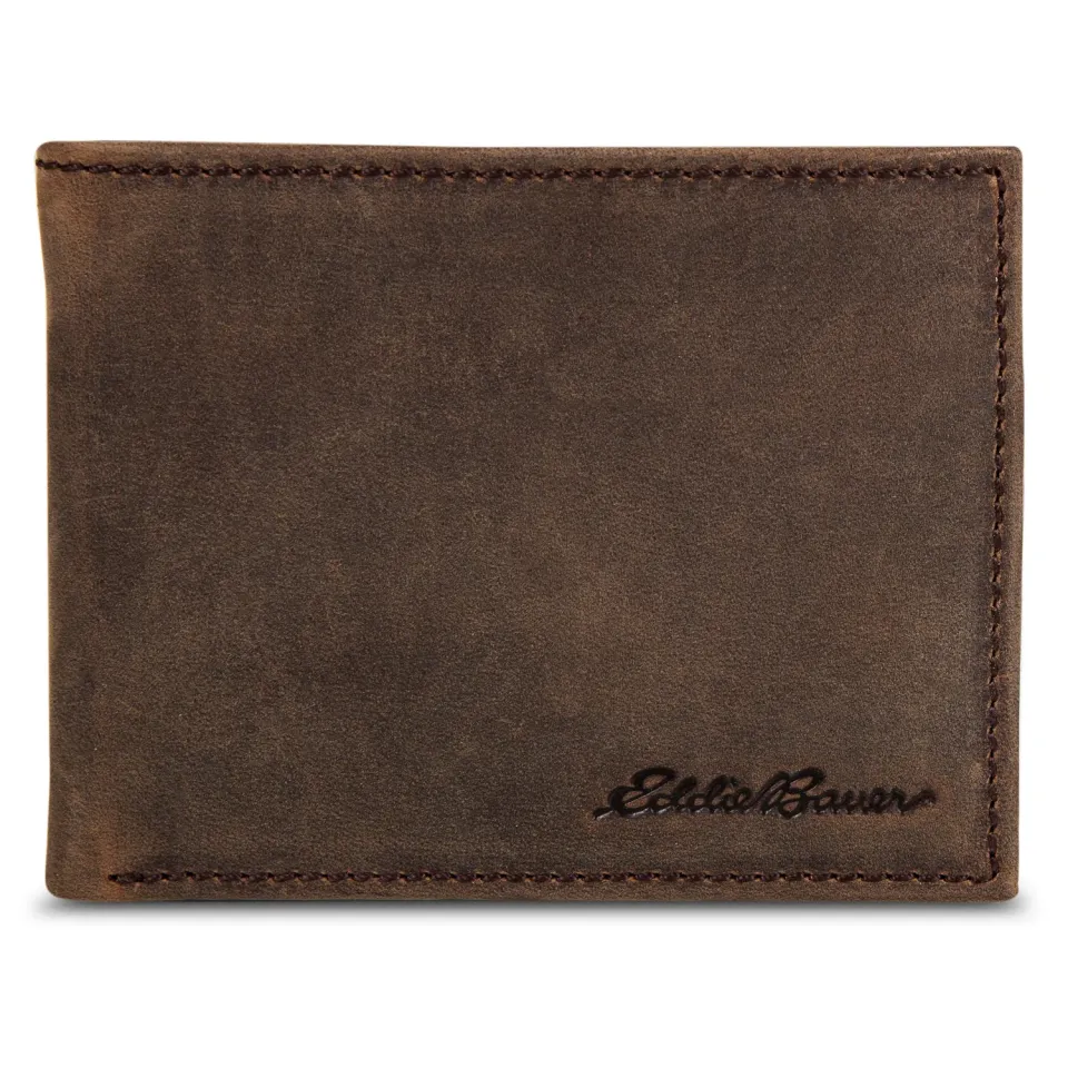 Eddie Bauer Passcase portofel piele Tan Sasquatch RFID