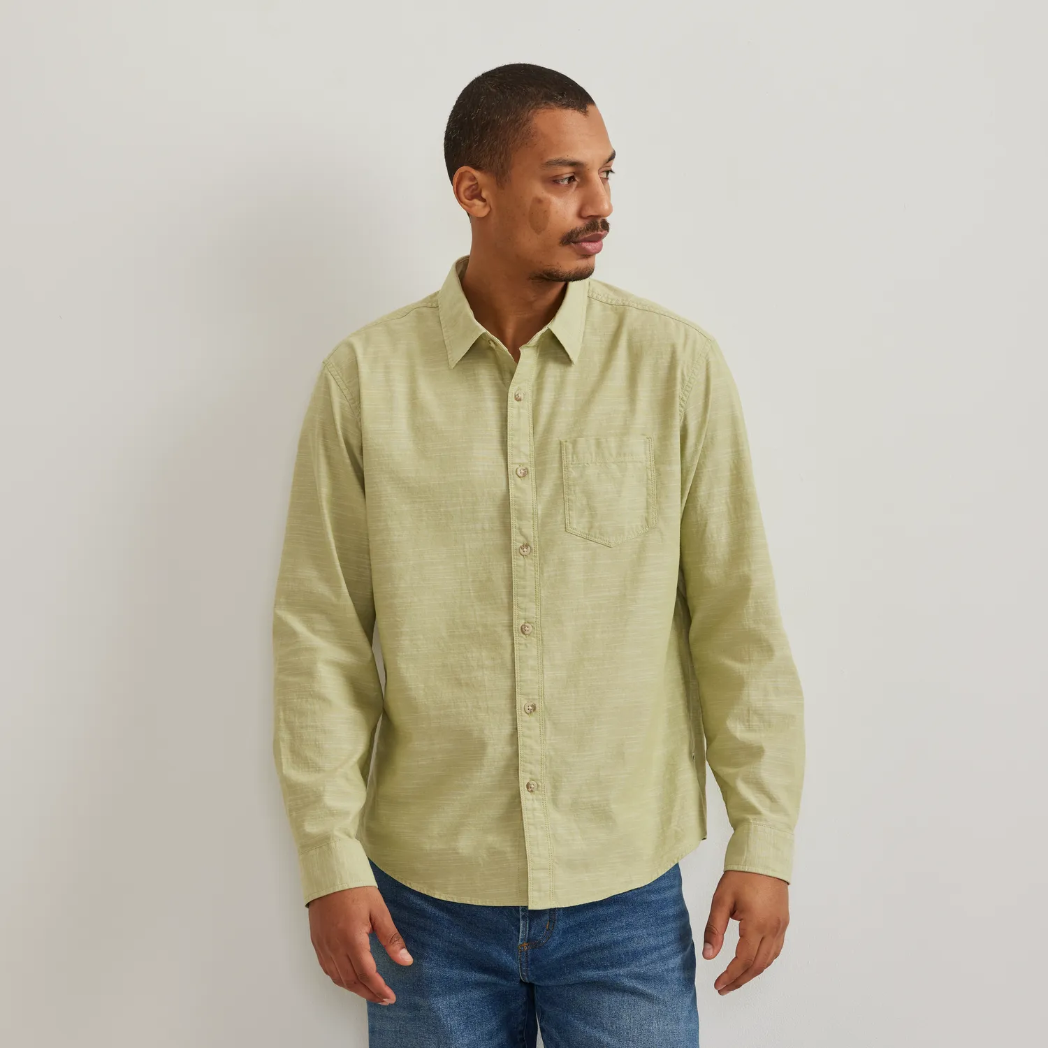 Eddie Bauer Camano cămașă bumbac gri mânecă lungă