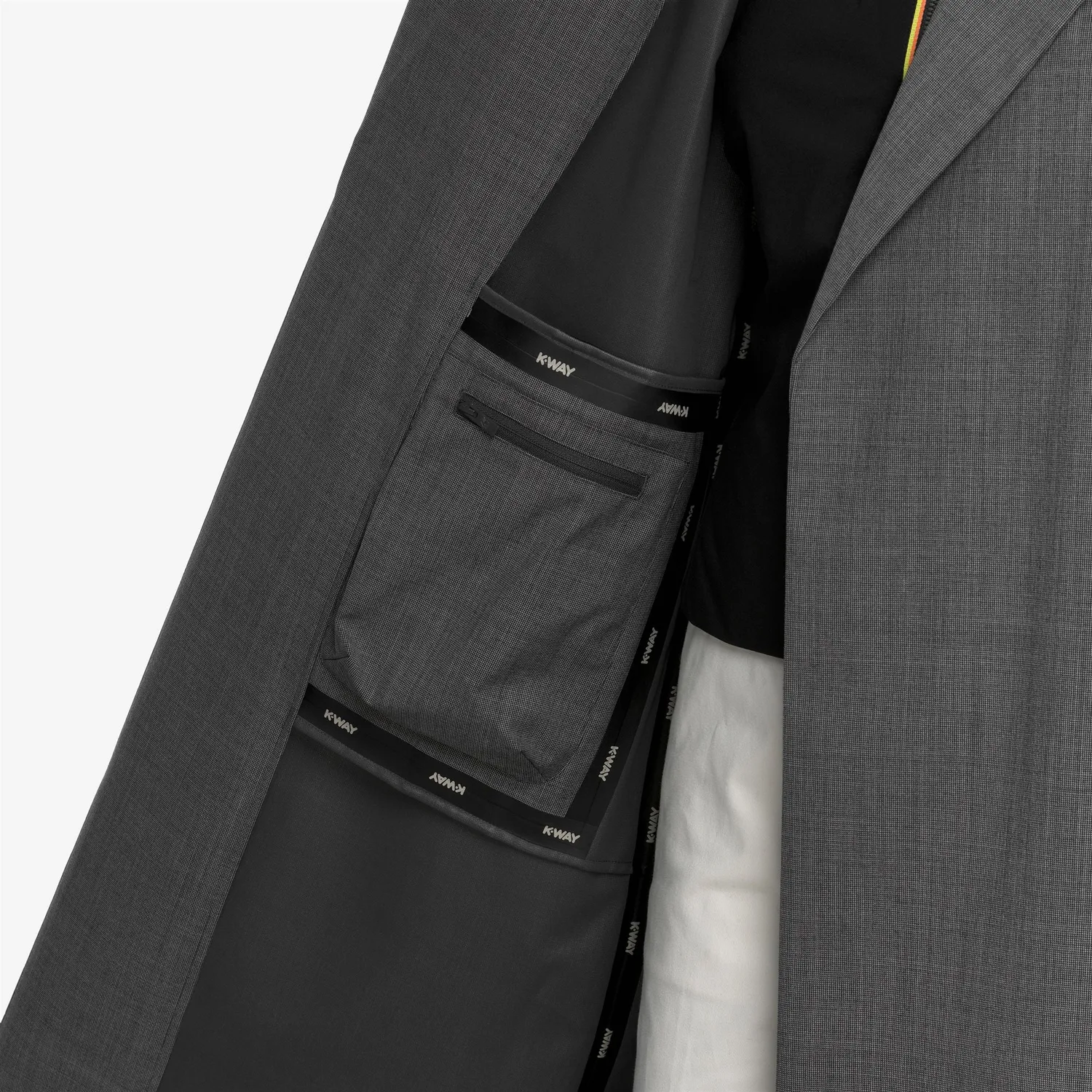 K-Way Jorance 3L Wool Grisaille palton lung gri vesta