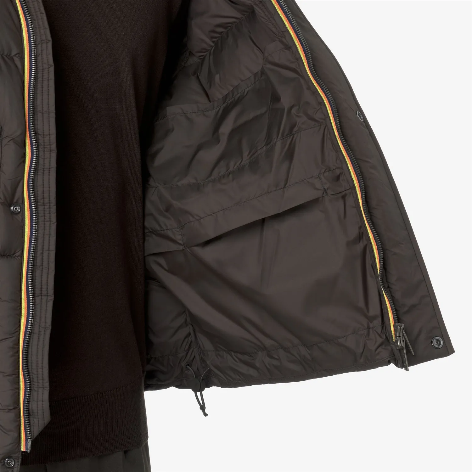 K-Way Tuill Thermo Microfiber geacă puf bărbați Black Olive puf