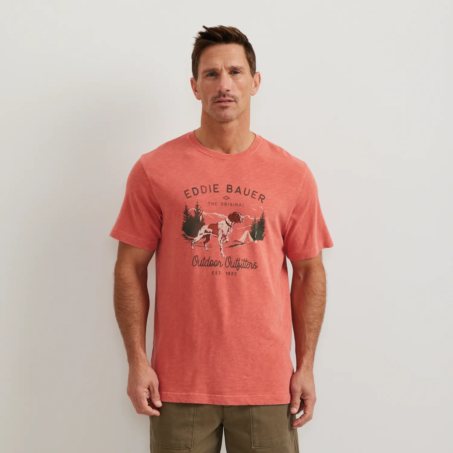Eddie Bauer EB Camp Dog tricou barbati tangelo