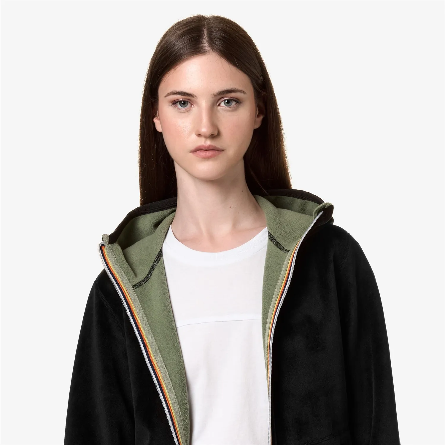 K-Way Lily Velour Polar fleece dama neagra reversibila