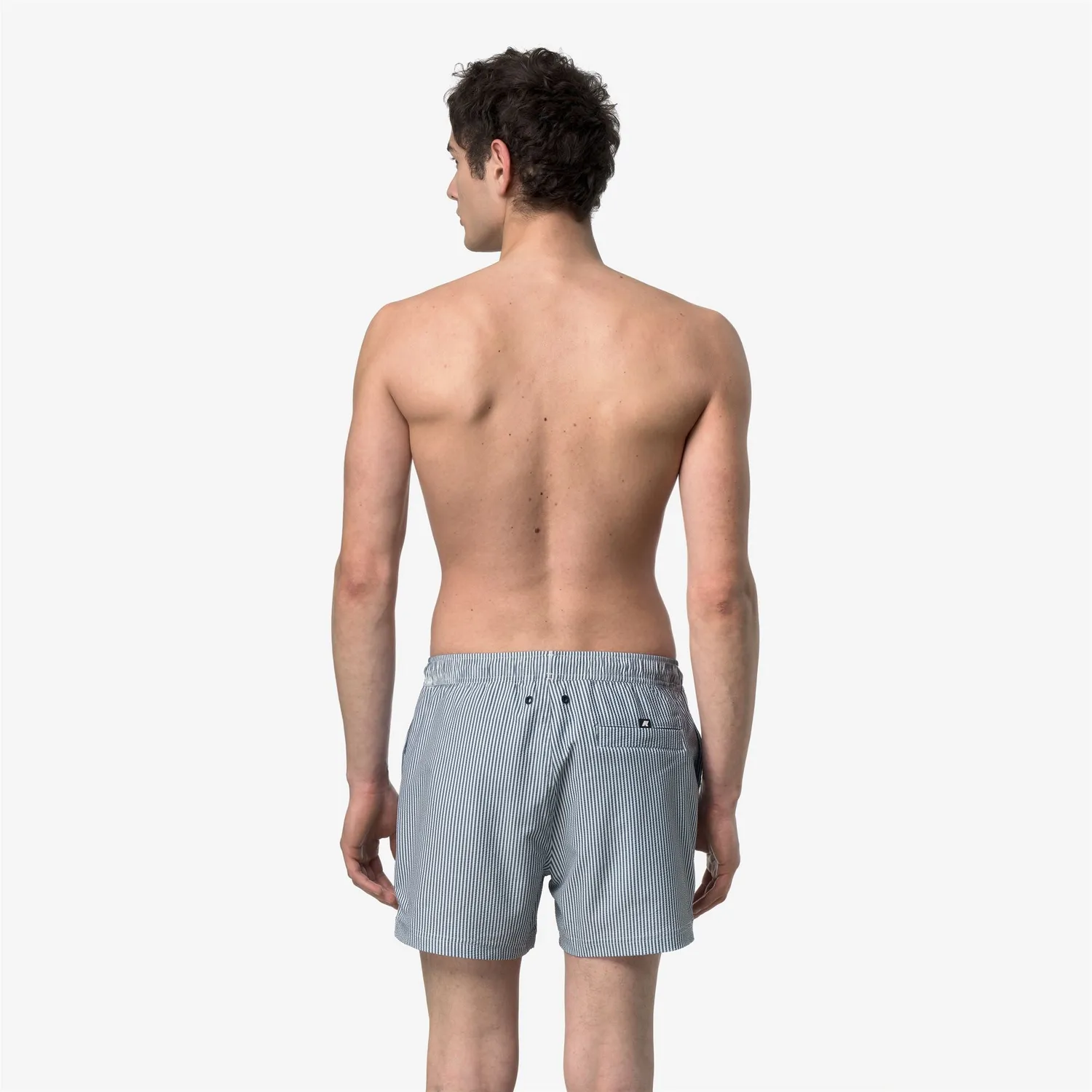 K-Way Hazel Mid Stripes șort baie bărbați alb dungi