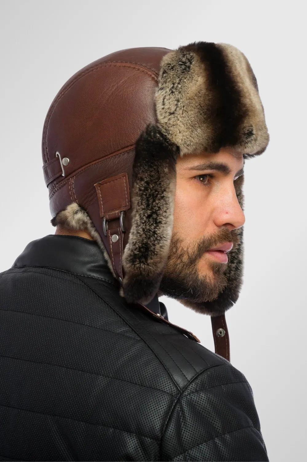 Mareus Brown Frost 17 caciula barbati blana rex