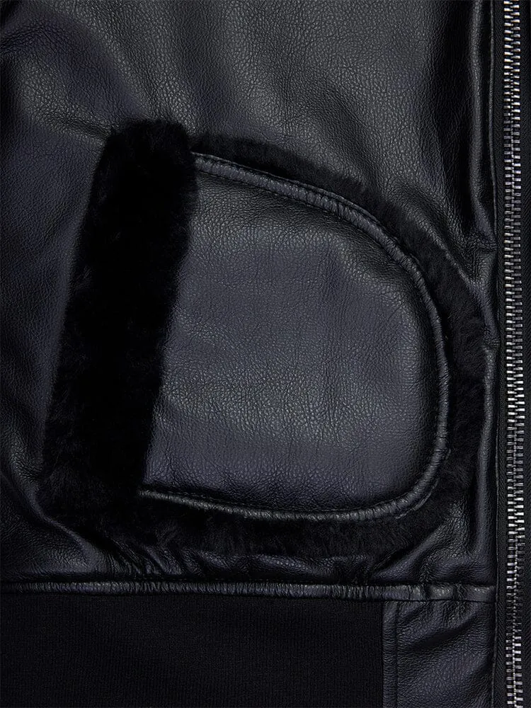 Alpha Industries MA-1 geaca dama reversibila negru blana