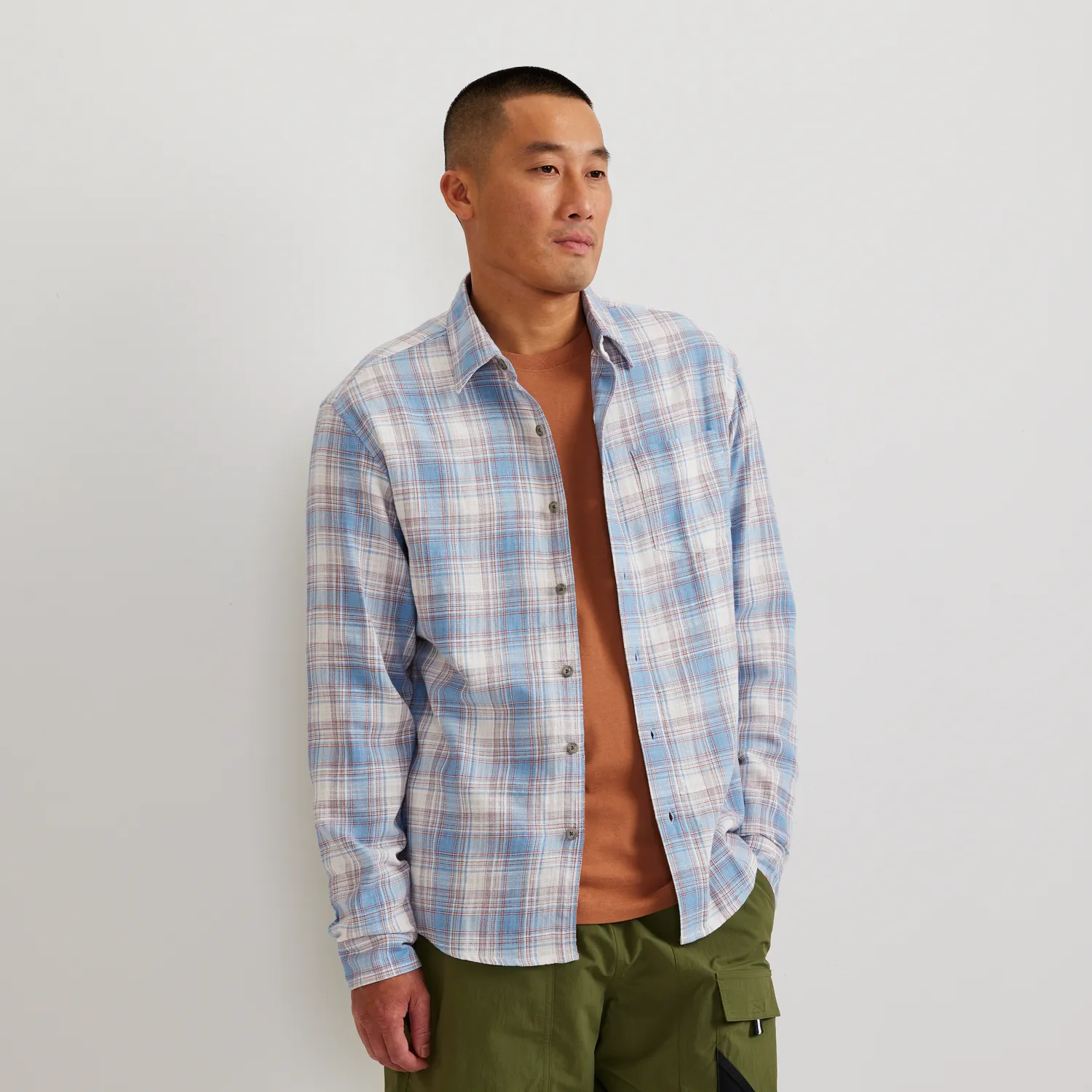 Eddie Bauer Vintage Shirt camasa albastru deschis
