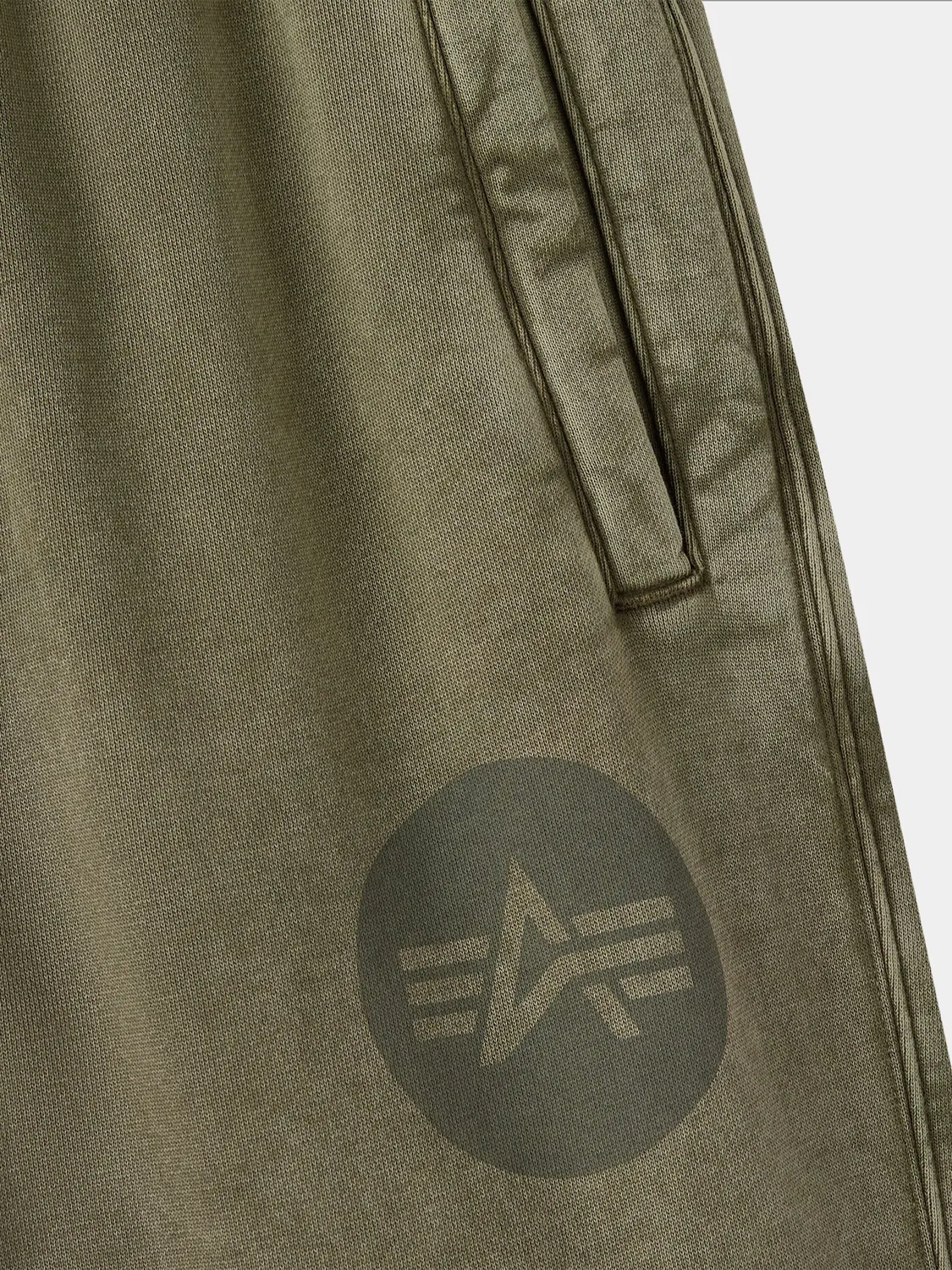 Alpha Industries OVO pantaloni fleece verzi bumbac relaxed