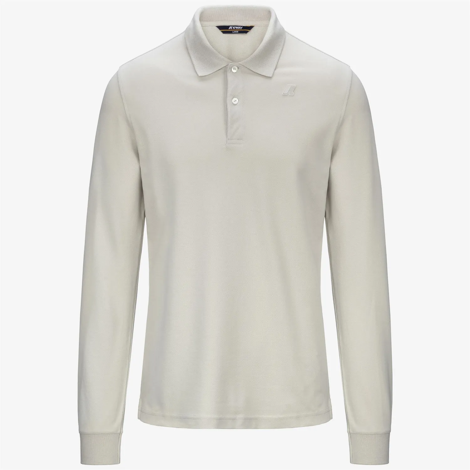 K-Way Monju Pique Slim polo barbati bej maneca lunga