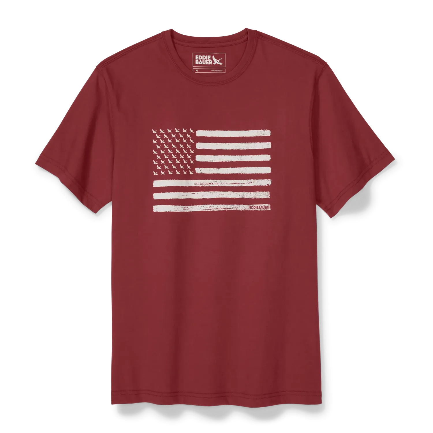 Eddie Bauer Goose Flag tricou grafic Dk Ruby bumbac