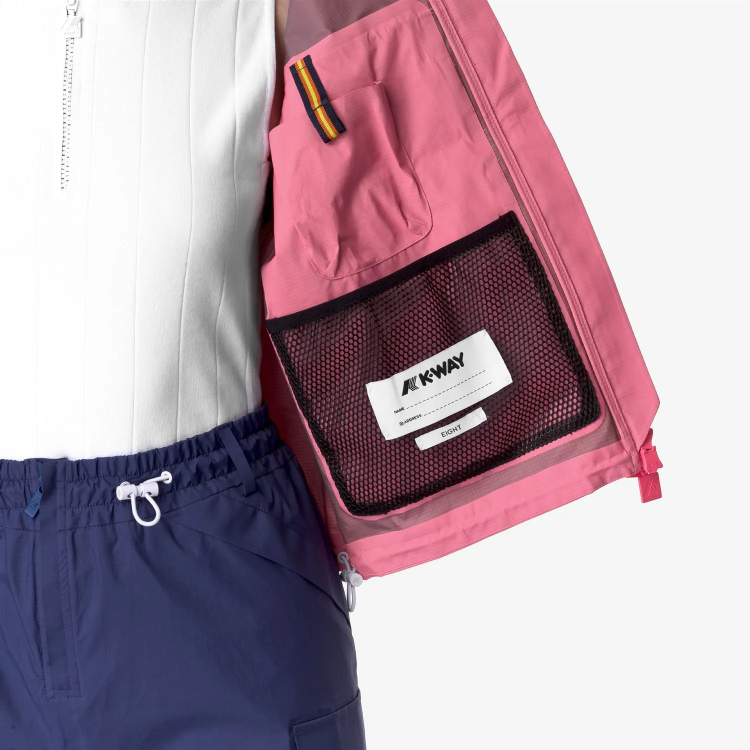 K-Way Soisir geaca scurta Pink Camellia impermeabila