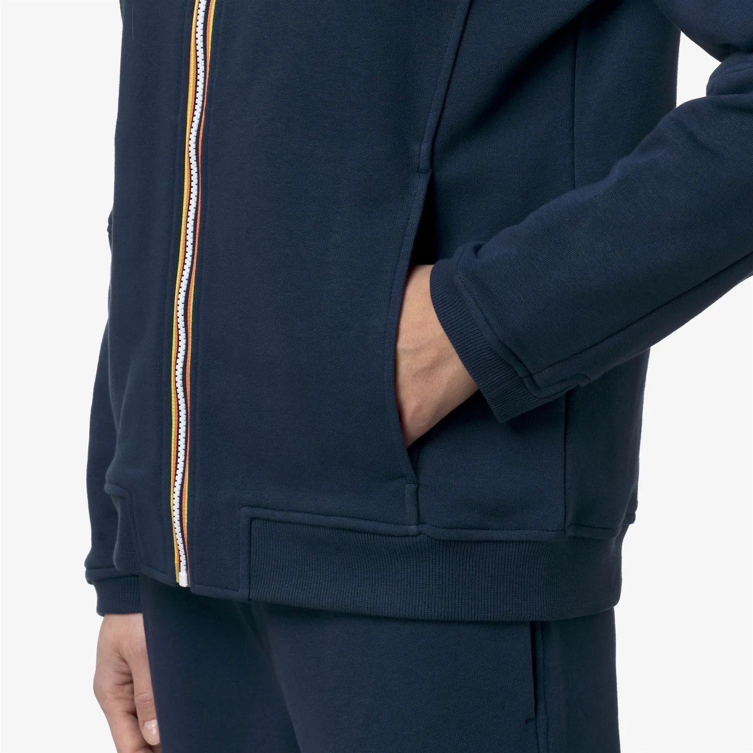 K-Way Pepin Poly Cotton Hanorac Albastru cu Fermoar