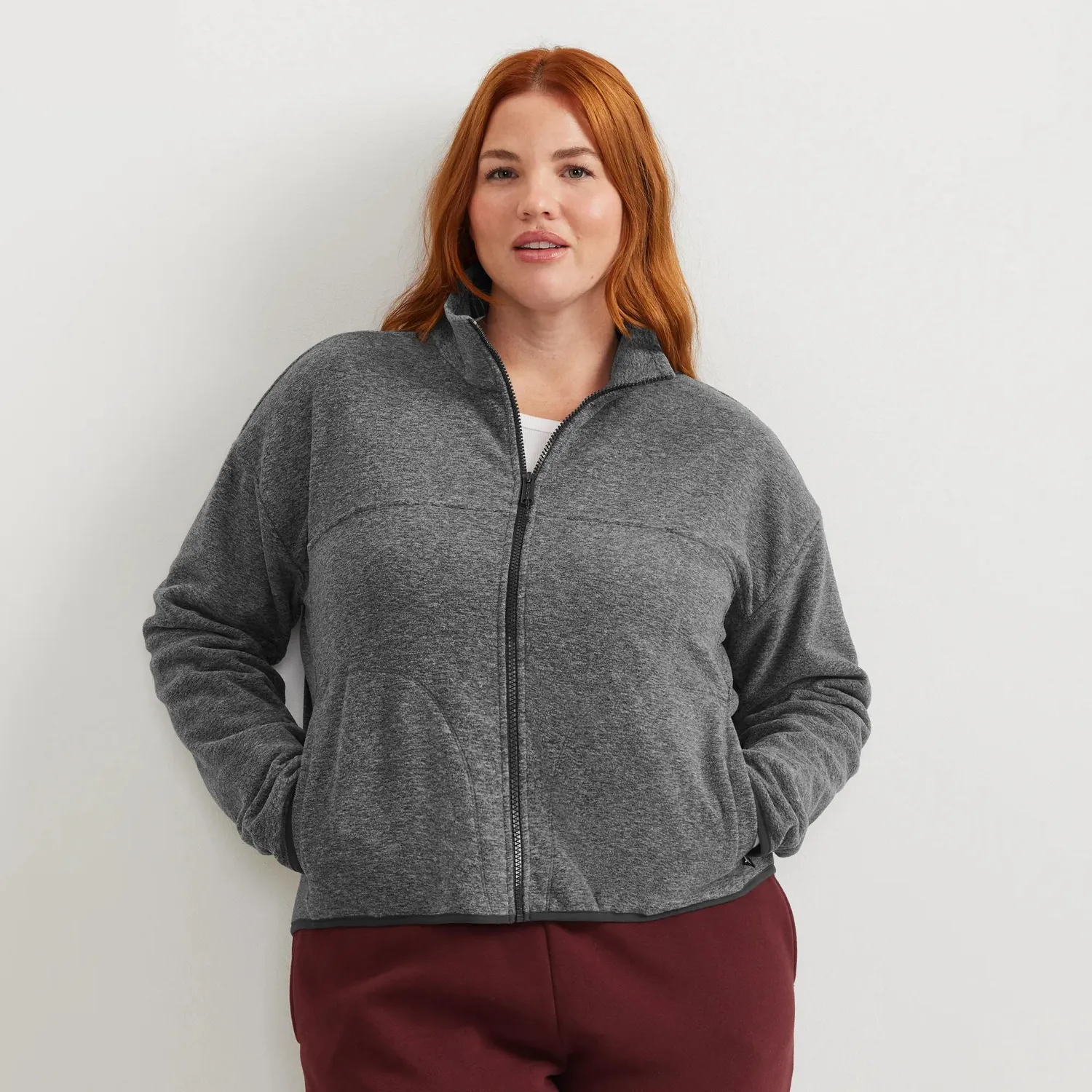 Eddie Bauer Quest 2.0 geacă fleece full-zip Vintage Rose moale