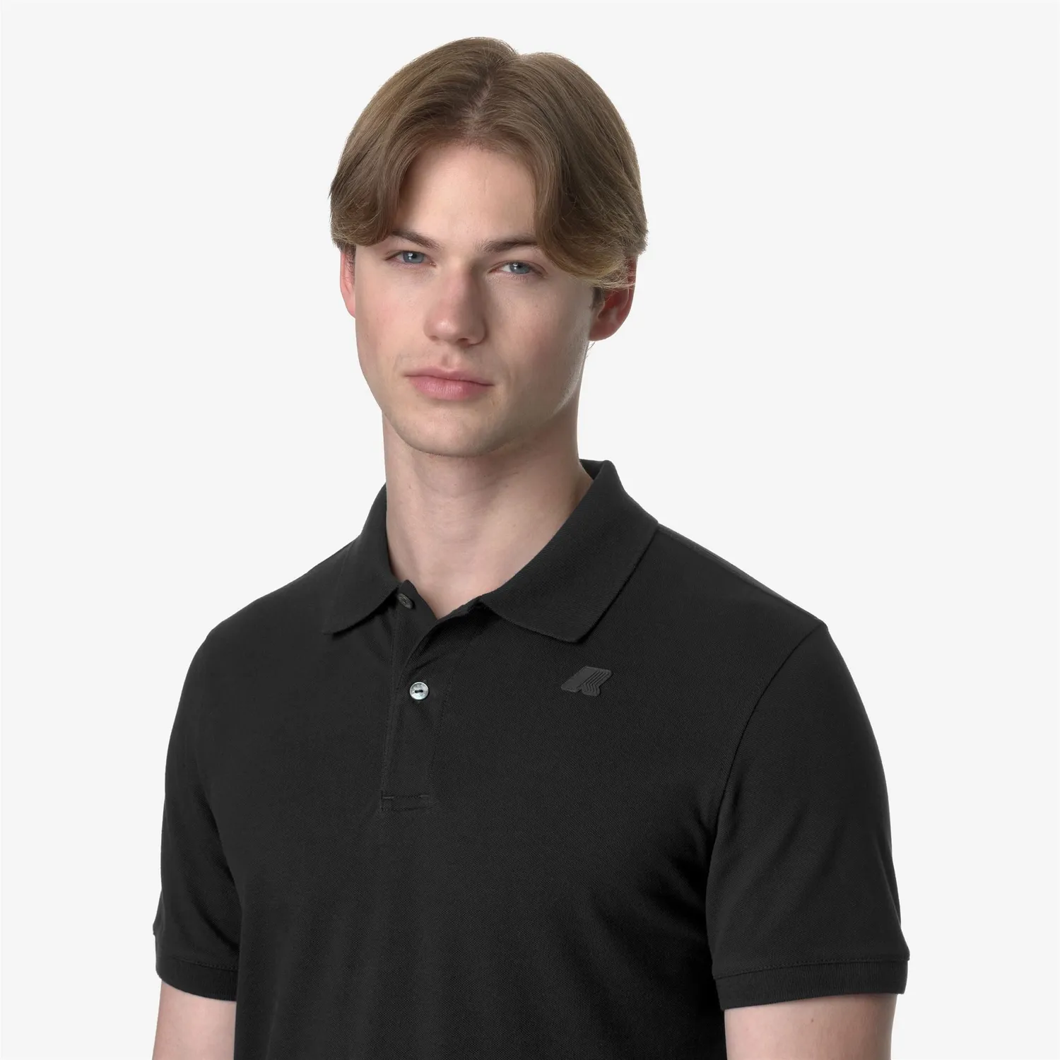 K-Way Amedee Pique Slim polo negru din bumbac