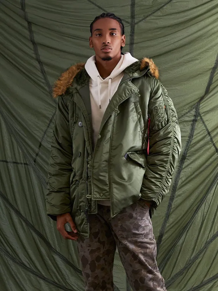 Alpha Industries N-3B Heritage parka neagra calduroasa