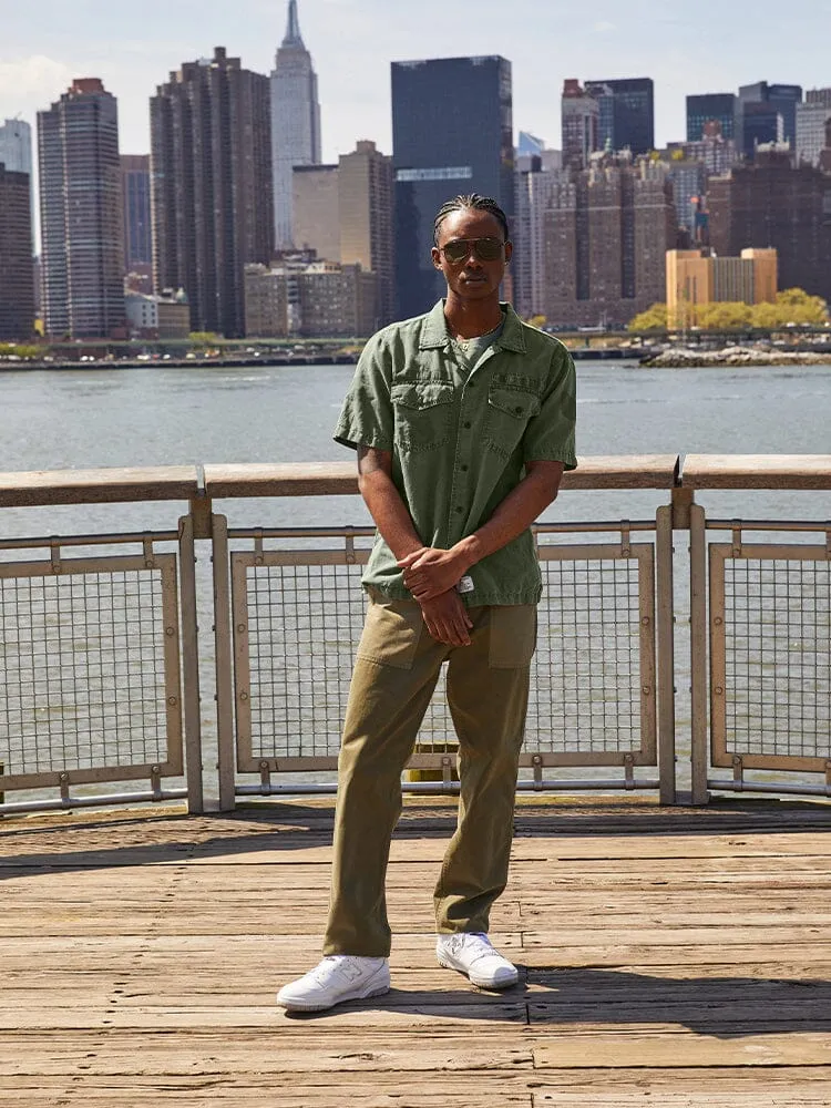 Alpha Industries Washed Fatigue camasa verde OG-107