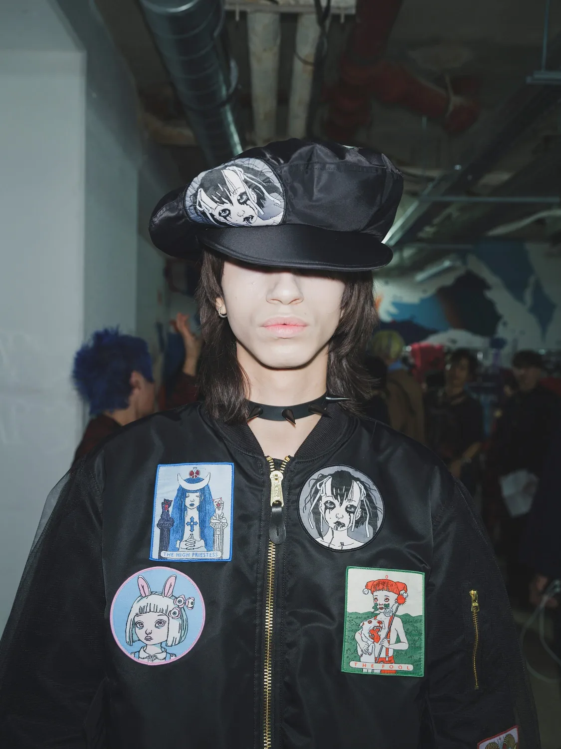 Alpha Industries Kidill Babyart MA-1 geacă bomber neagră brodată