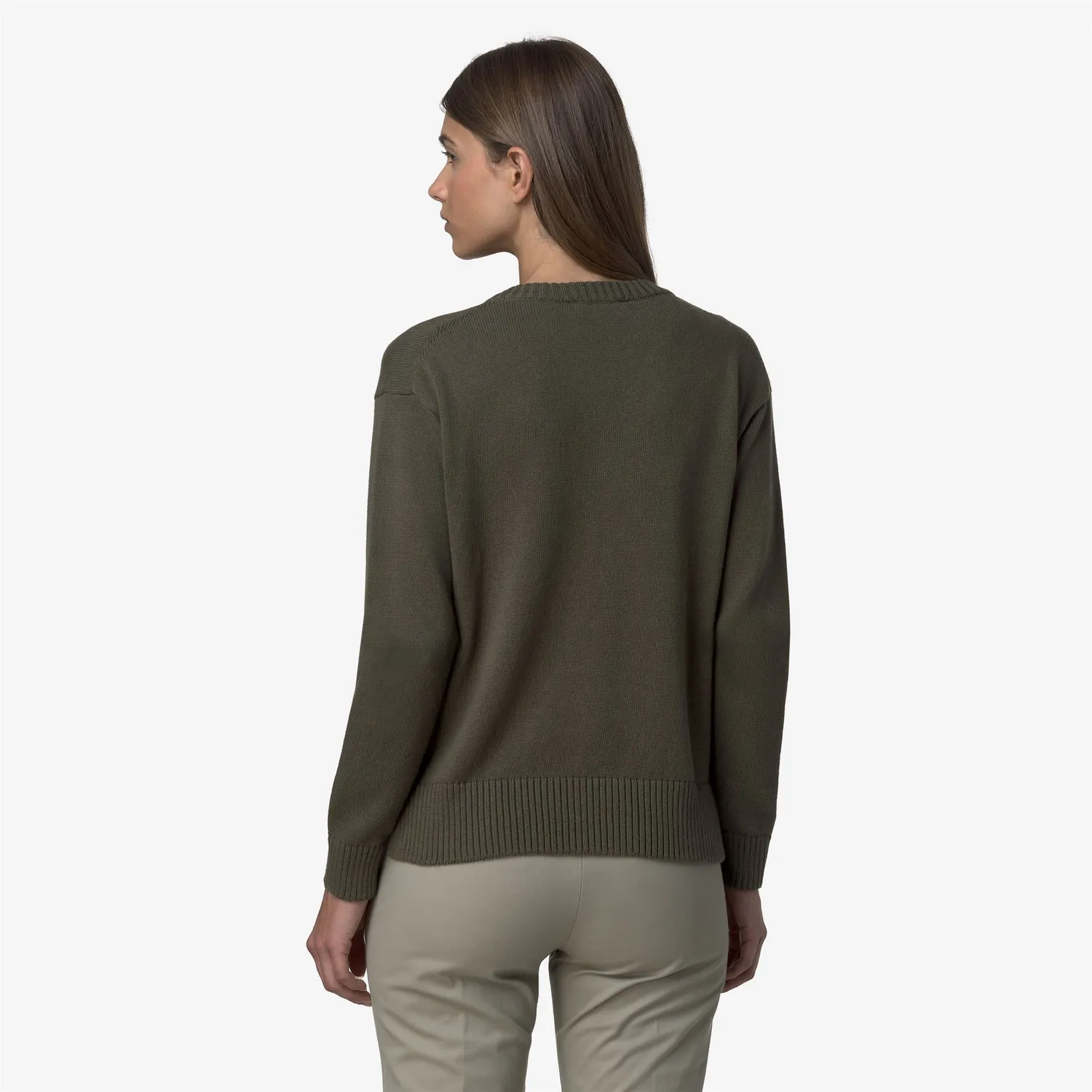 K-Way Adine Cotton Cashmere pulover verde damă