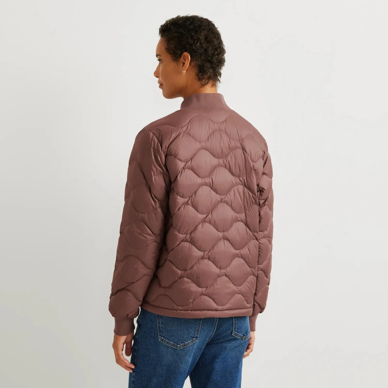 Eddie Bauer Shaw geaca bomber negru dama cu puf