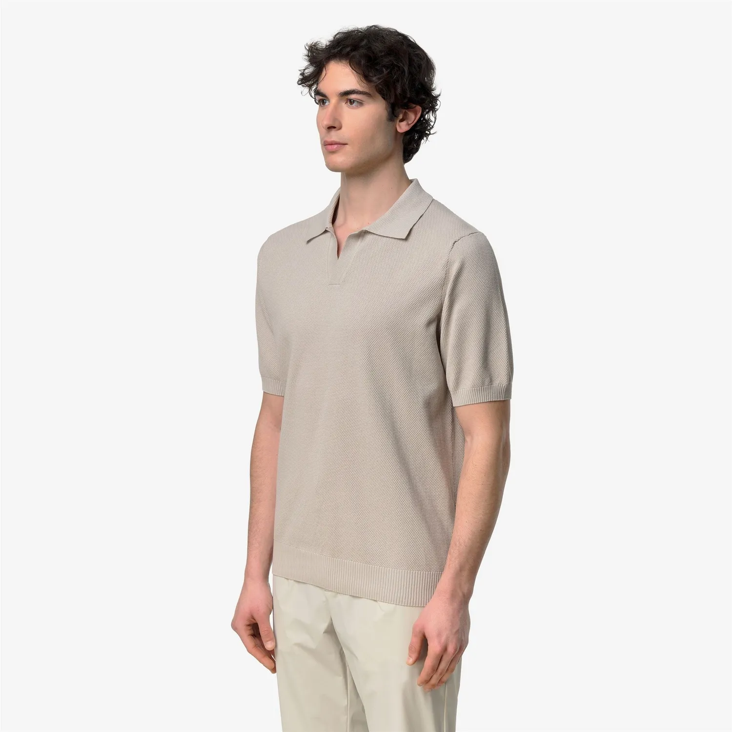 K-Way Pleyr polo tricotat bej barbati