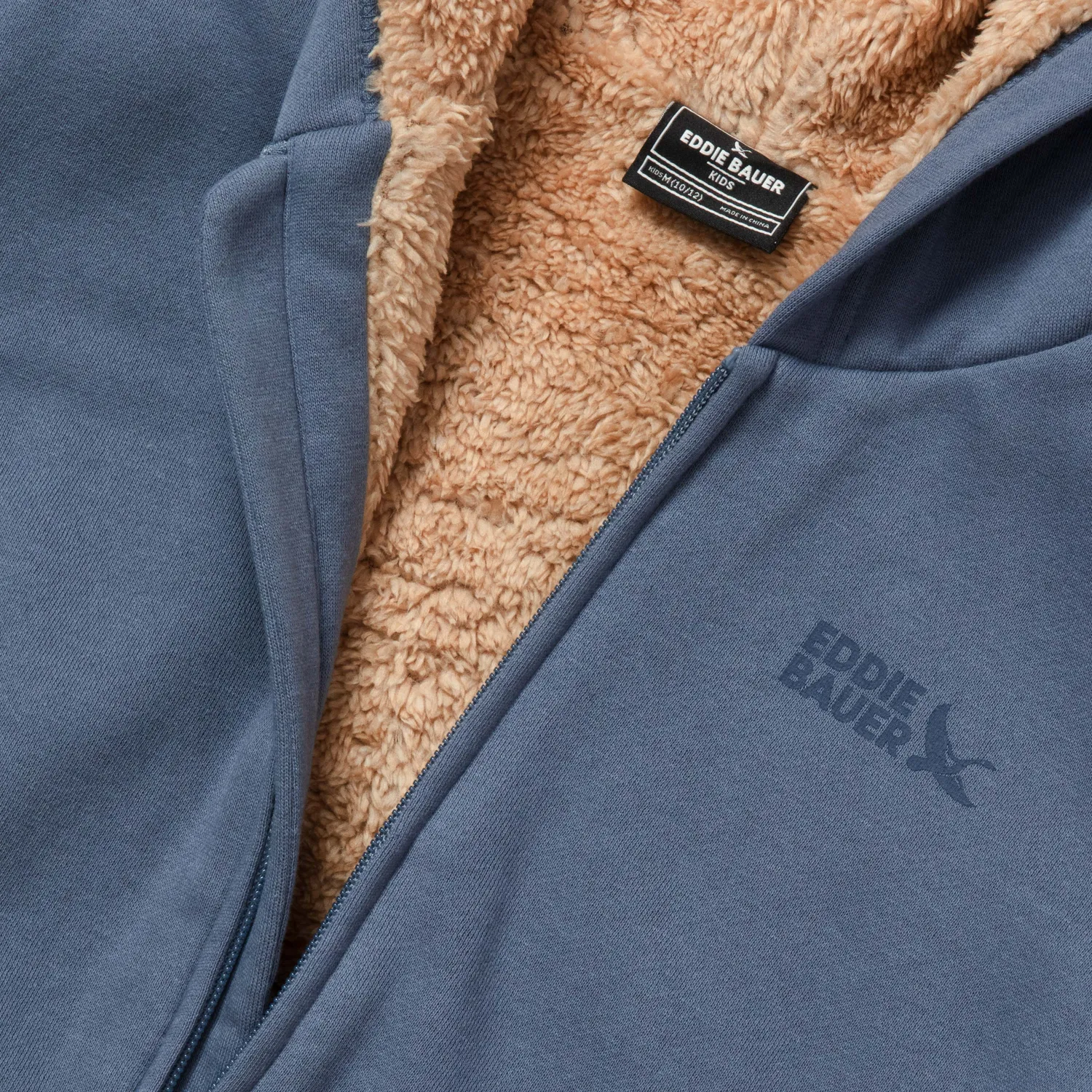 Eddie Bauer Camp Fleece hanorac băieți negru cu glugă
